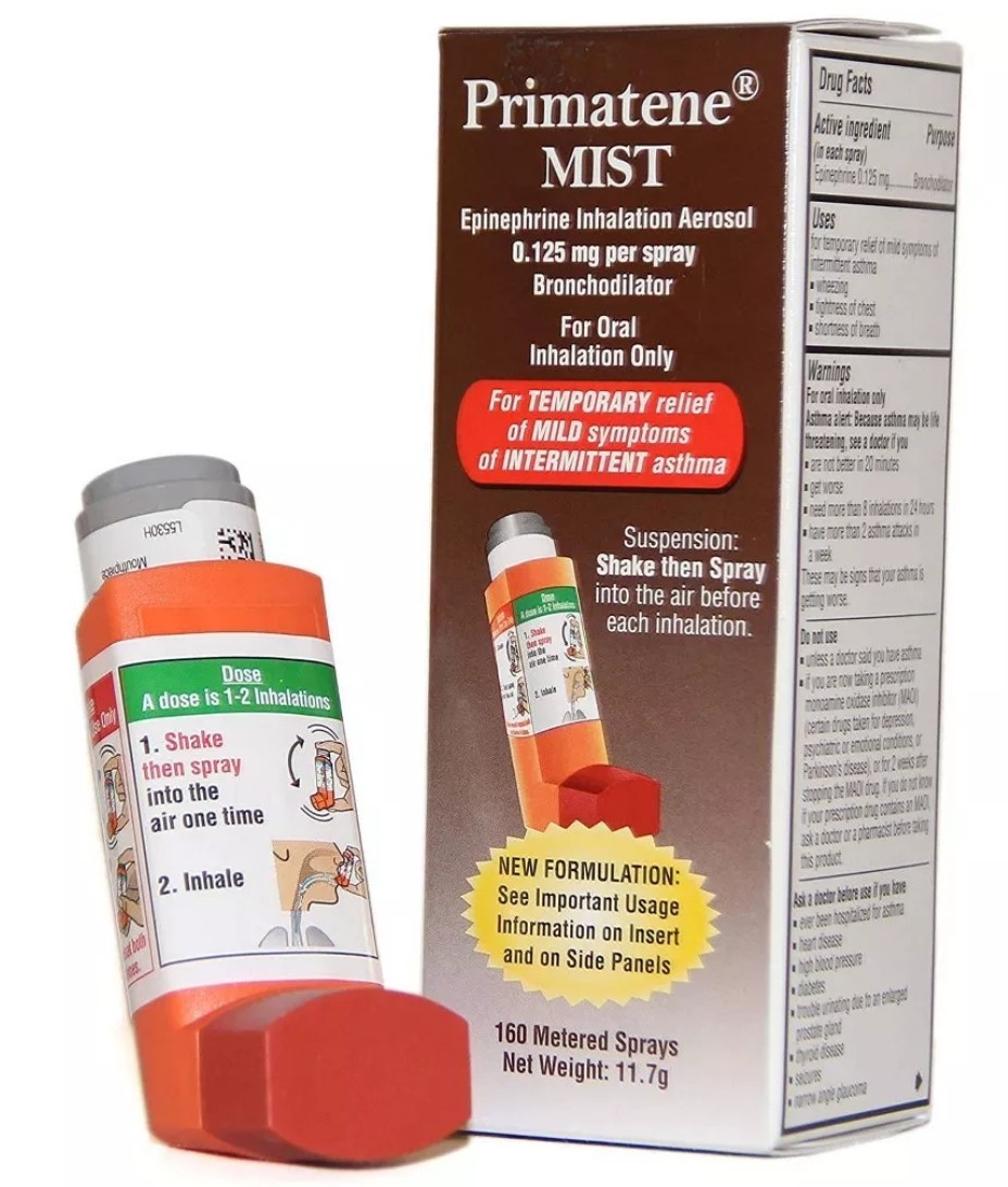 (2 pack) Primatene MIST Epinephrine Oral Inhaler – Ships to Canada