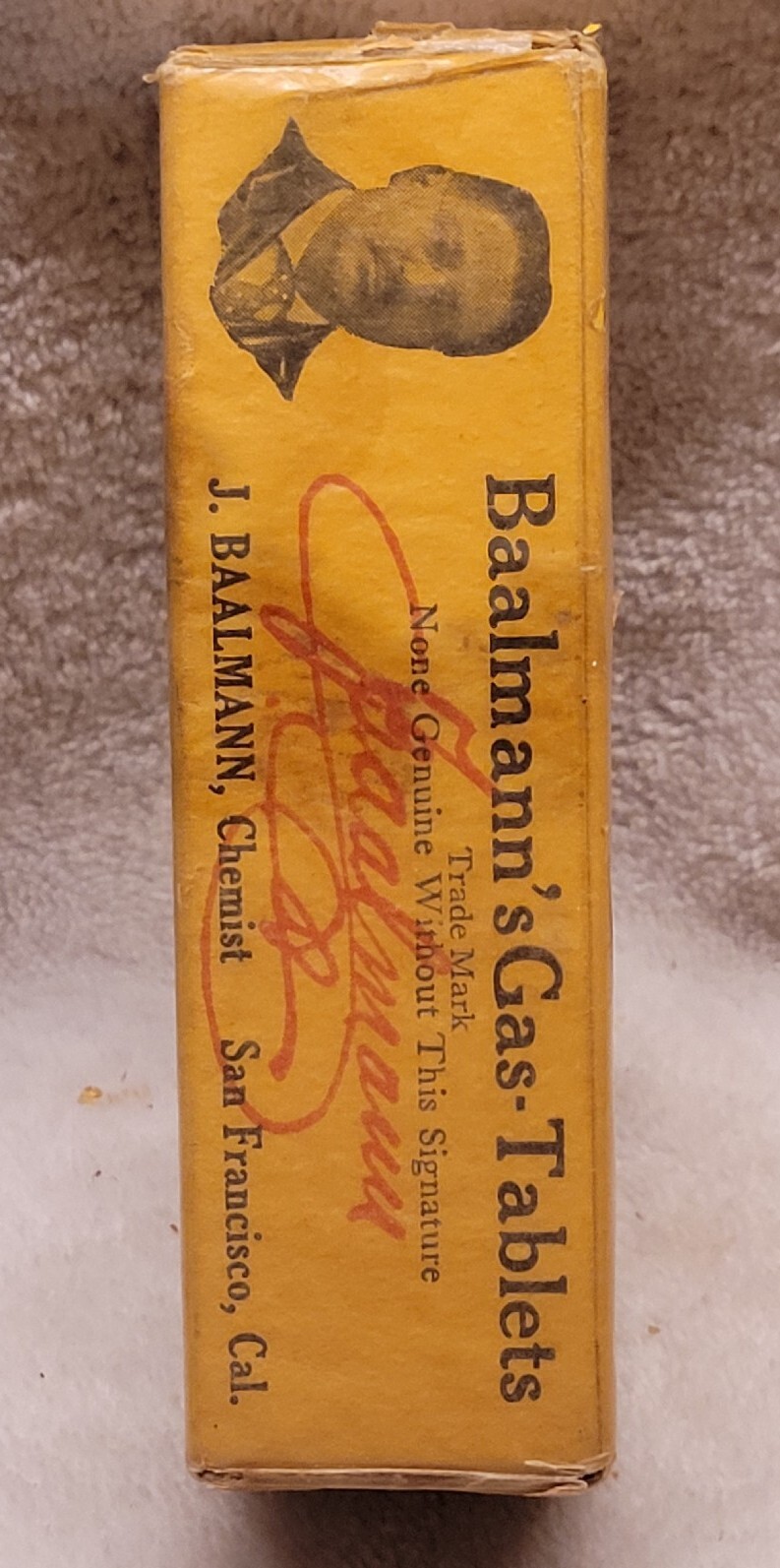 VINTAGE BAALMANN’S GAS TABLETS UNOPENED NICE GRAPHICS ON BOX