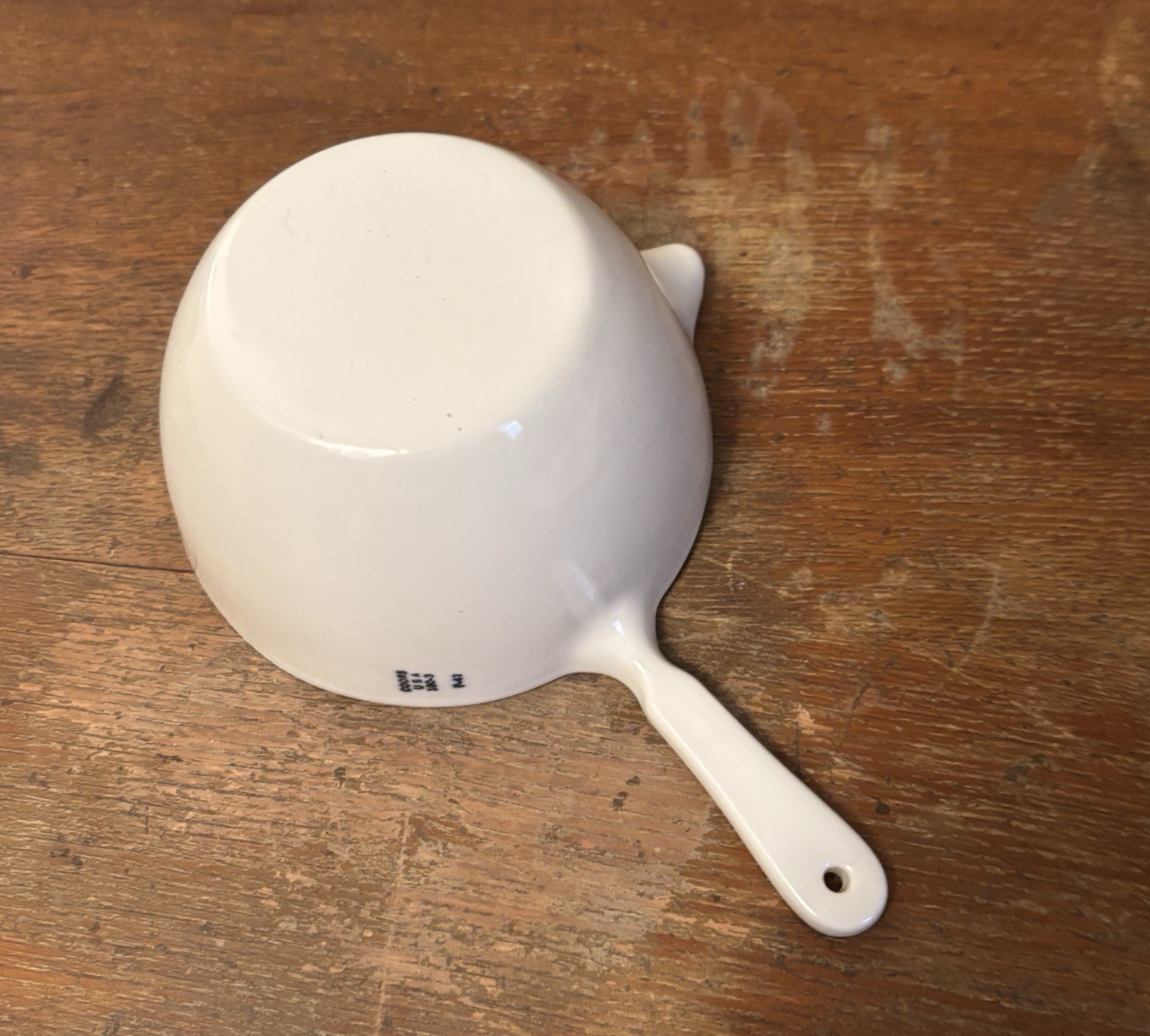 Vintage Coors USA 180-3 F-42 Porcelain Evaporating Lab Equipment Handled Dish