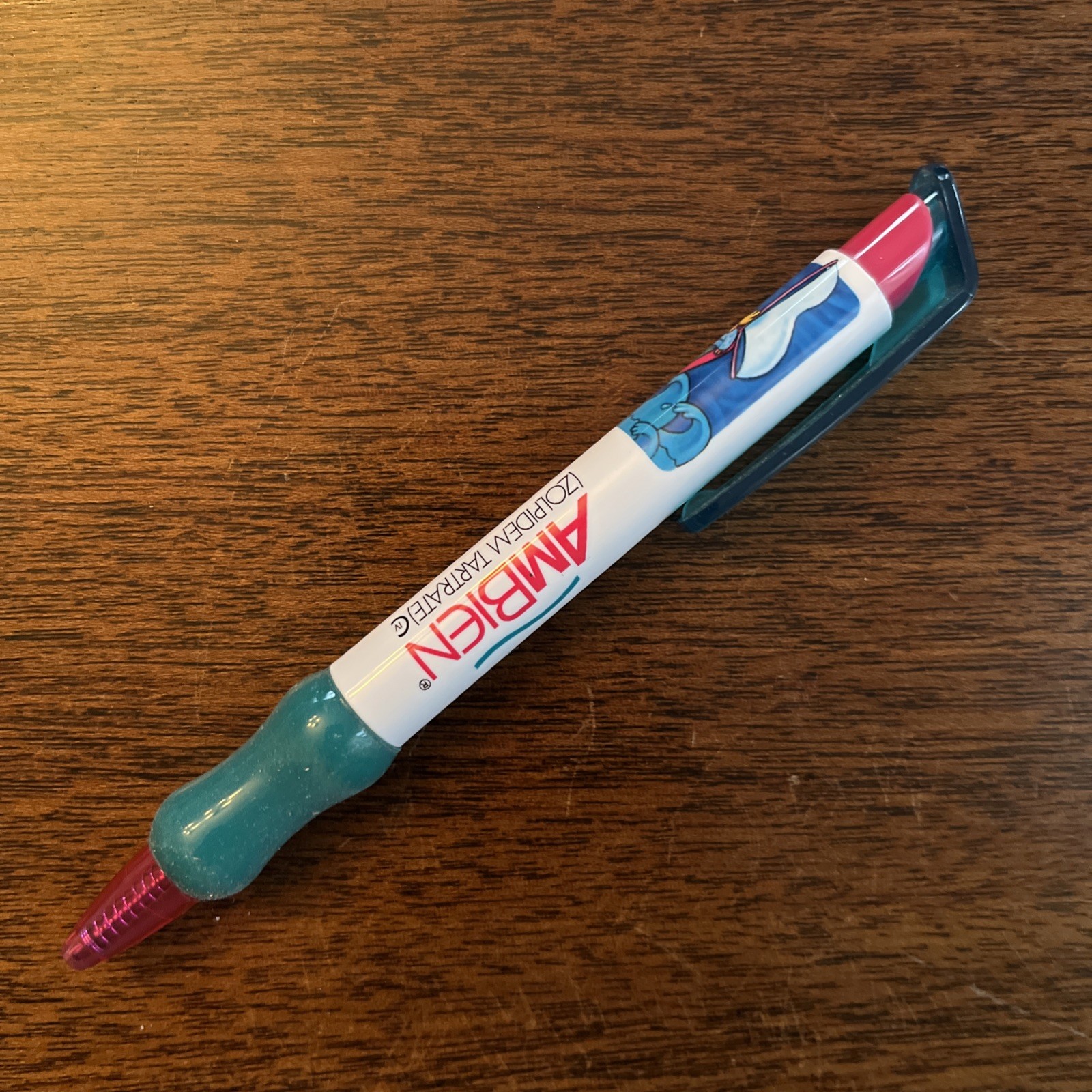 AMBIEN Medical Drug Rep Pharmaceutical Pens Working TEAL Gel Grip NIGHT Scene