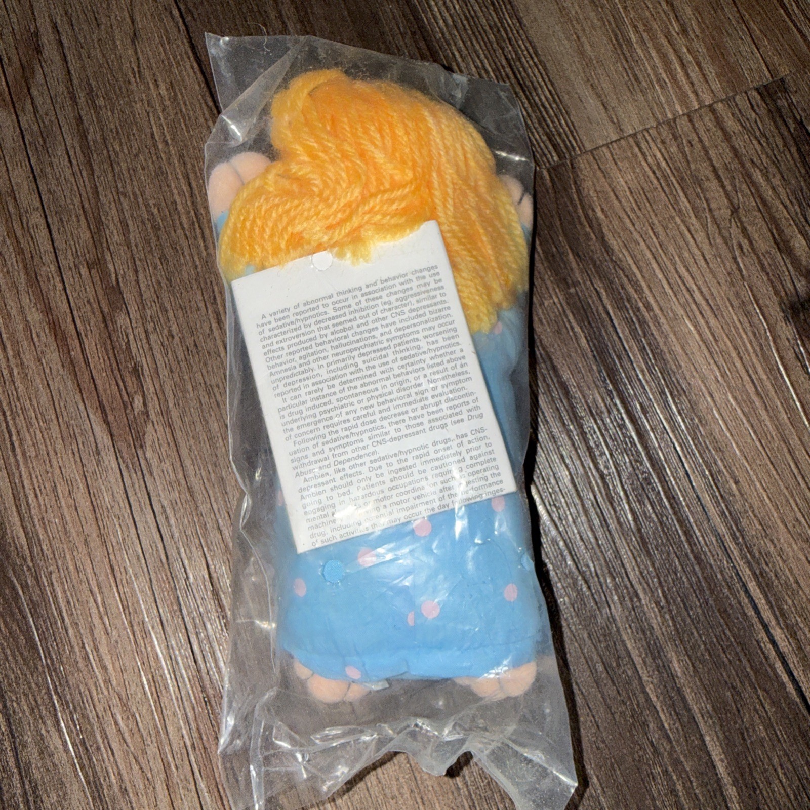 RARE Vintage AMBIEN Sleepy Girl Plush Beanbag Doll – Pharmaceutical Promo! NEW!