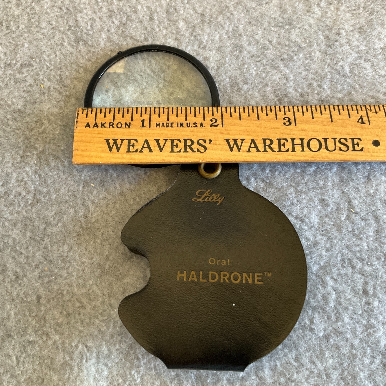 LILLY Cordran Haldrone Vintage Magnifying Glass Promotional Pharmacy