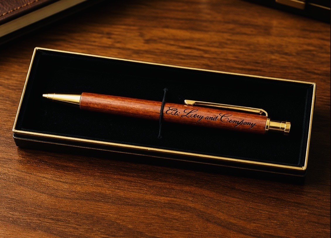 Beautiful VINTAGE Wood Pen with LILLY Signature logo etched – Drug Rep Pharma