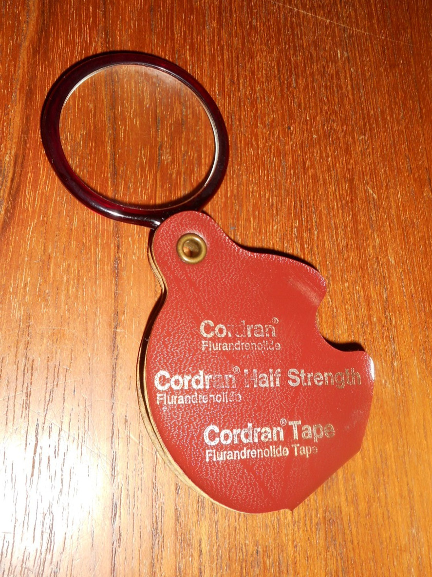 Vintage LILLY -Cordran Magnifying Glass- Pharmaceutical Advertising