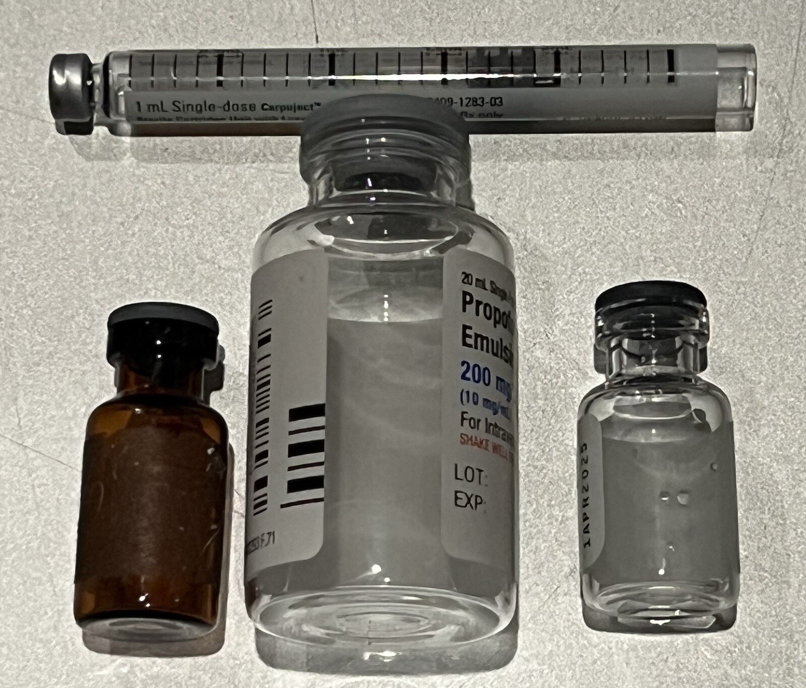 4 Vintage empty vial for display