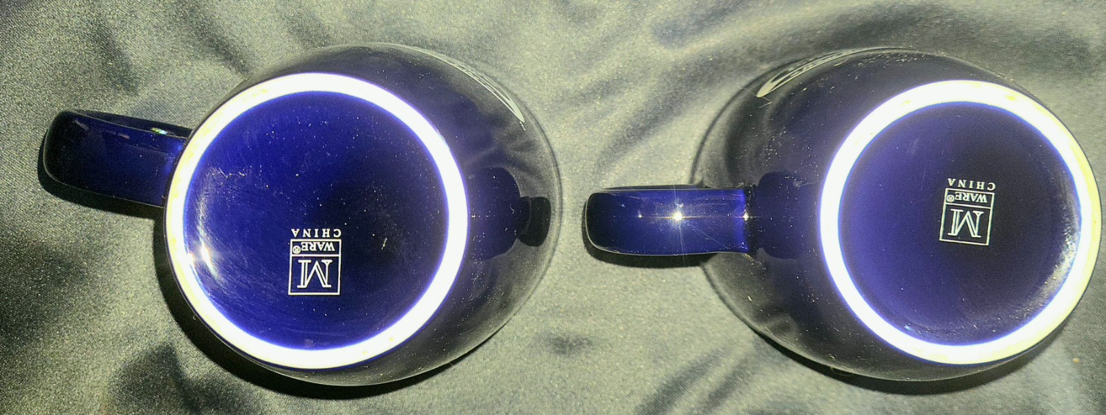 2 Enzymatic Therapy Mugs, Pharmacy Drug Rep. Dark Blue Promotional Holds 16 oz.