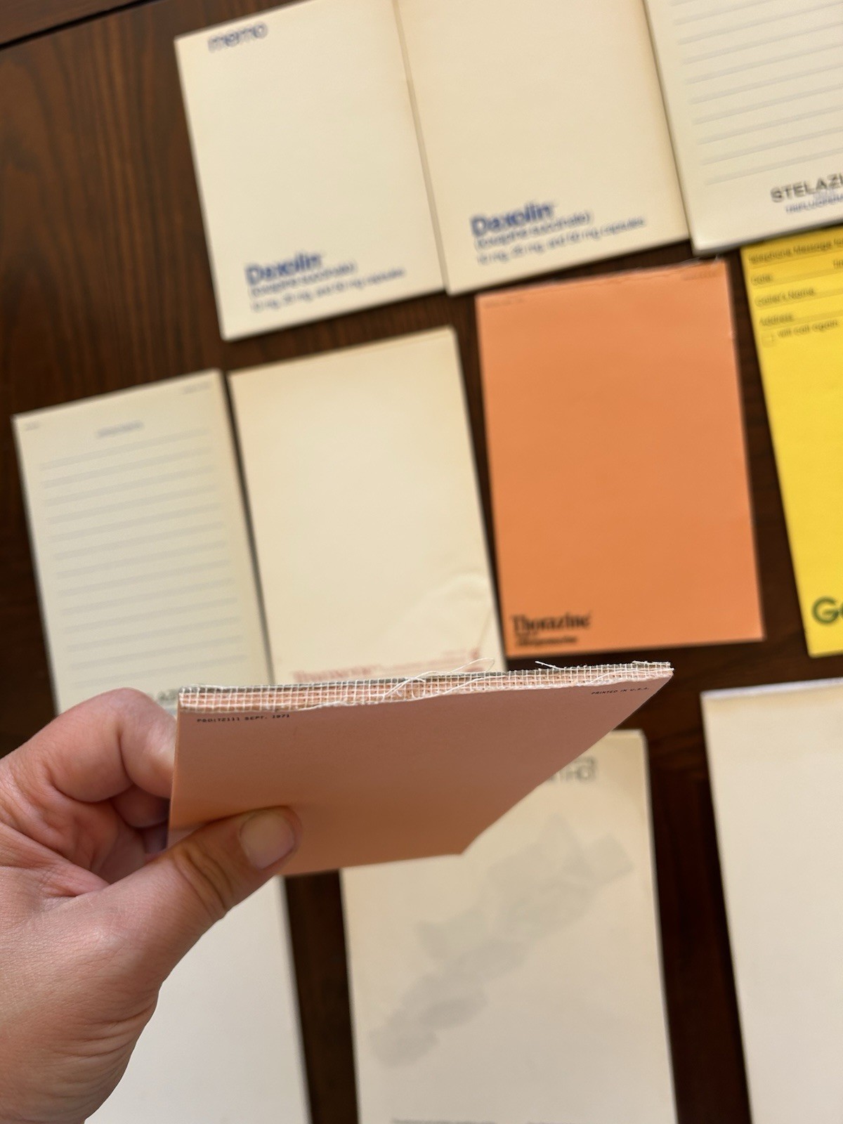 Pharmaceutical Drug Rep Collectable Vintage Note Pad Lot 1970s