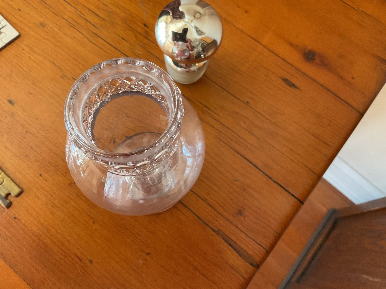 VTG.Dakota 5 INCH Vacuum Oil Co.Pharmacy Apothecary Display Jar 5” Mini RARE SZ.