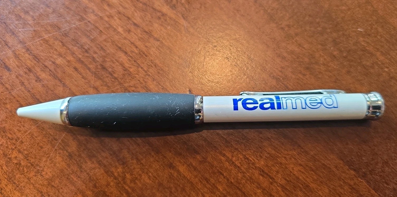 Realmed Metal Pen Pharmaceutical Medical Billing Drug Rep Promo