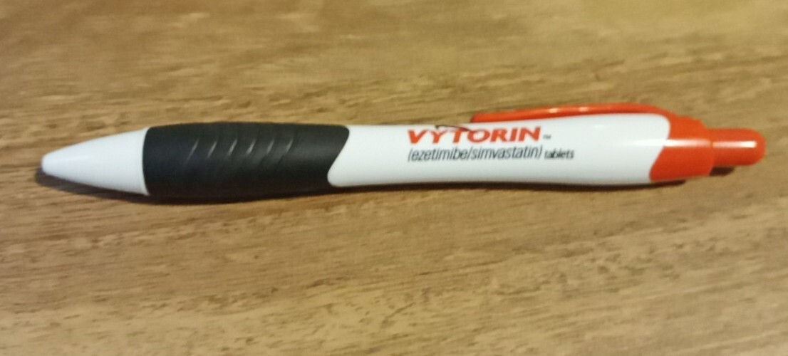 Vytorin Orange Black White Pharmaceutical Drug Rep Pen