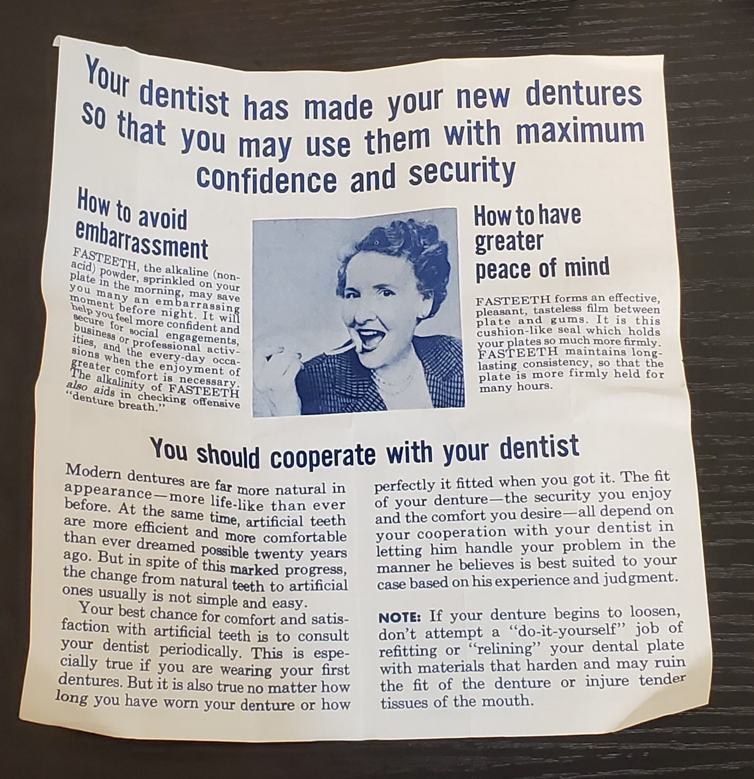 Vintage Fasteeth Denture Alkaline Adhesive Powder – New Old Stock