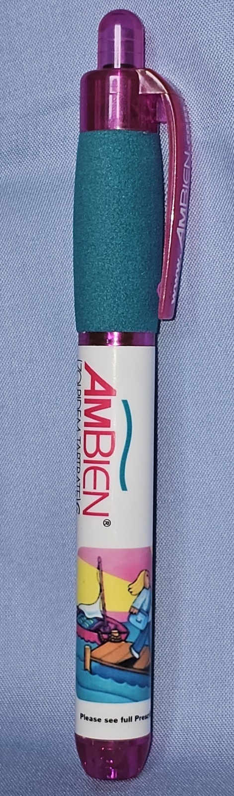 NEW Ambien Simone Pen Light RARE Drug Rep Pharmaceutical Collectible Advertising