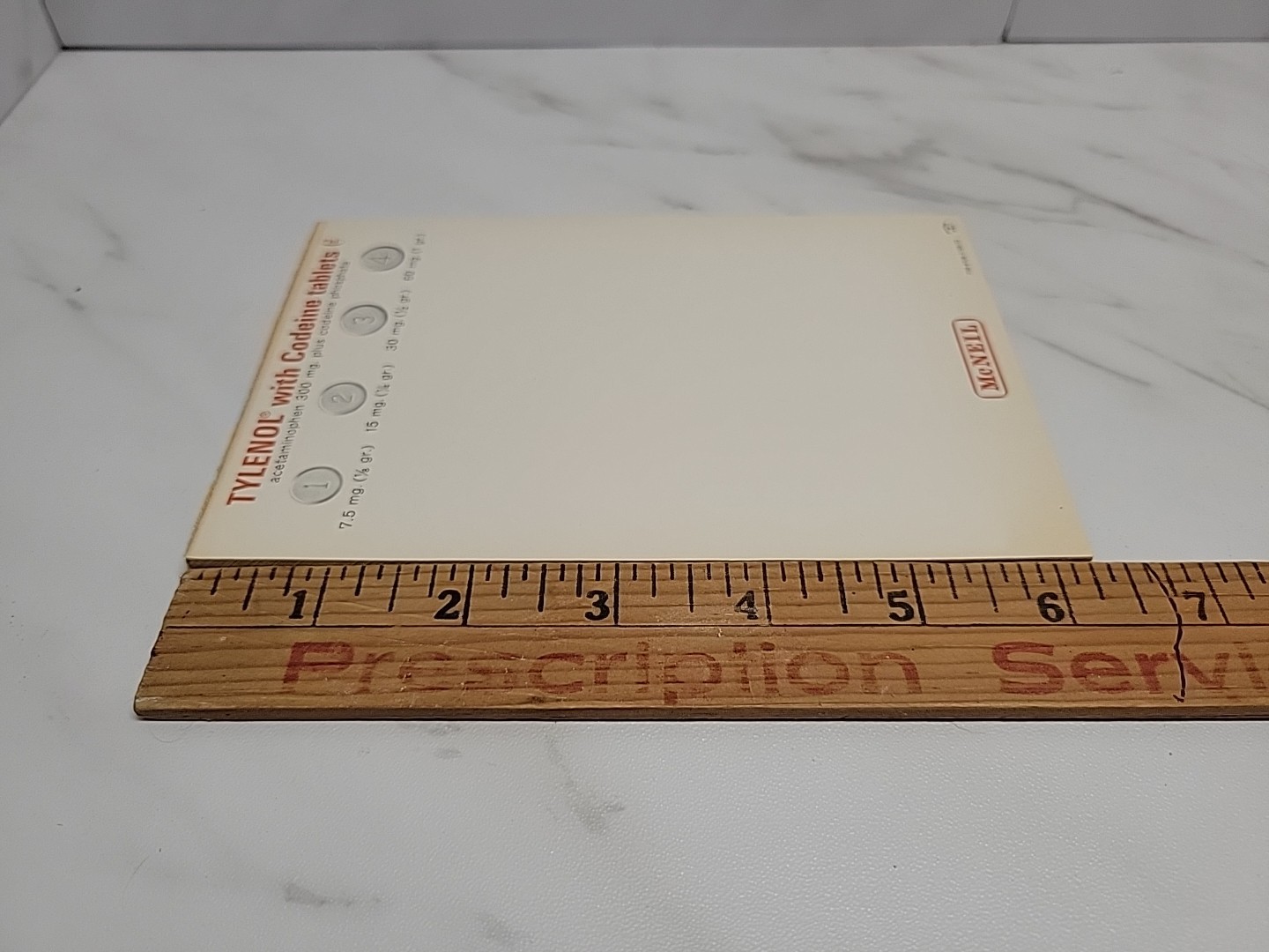 Vtg Tylenol Codeine McNeil Pharmaceutical Writing Tablet Promo 1972 USA NOS