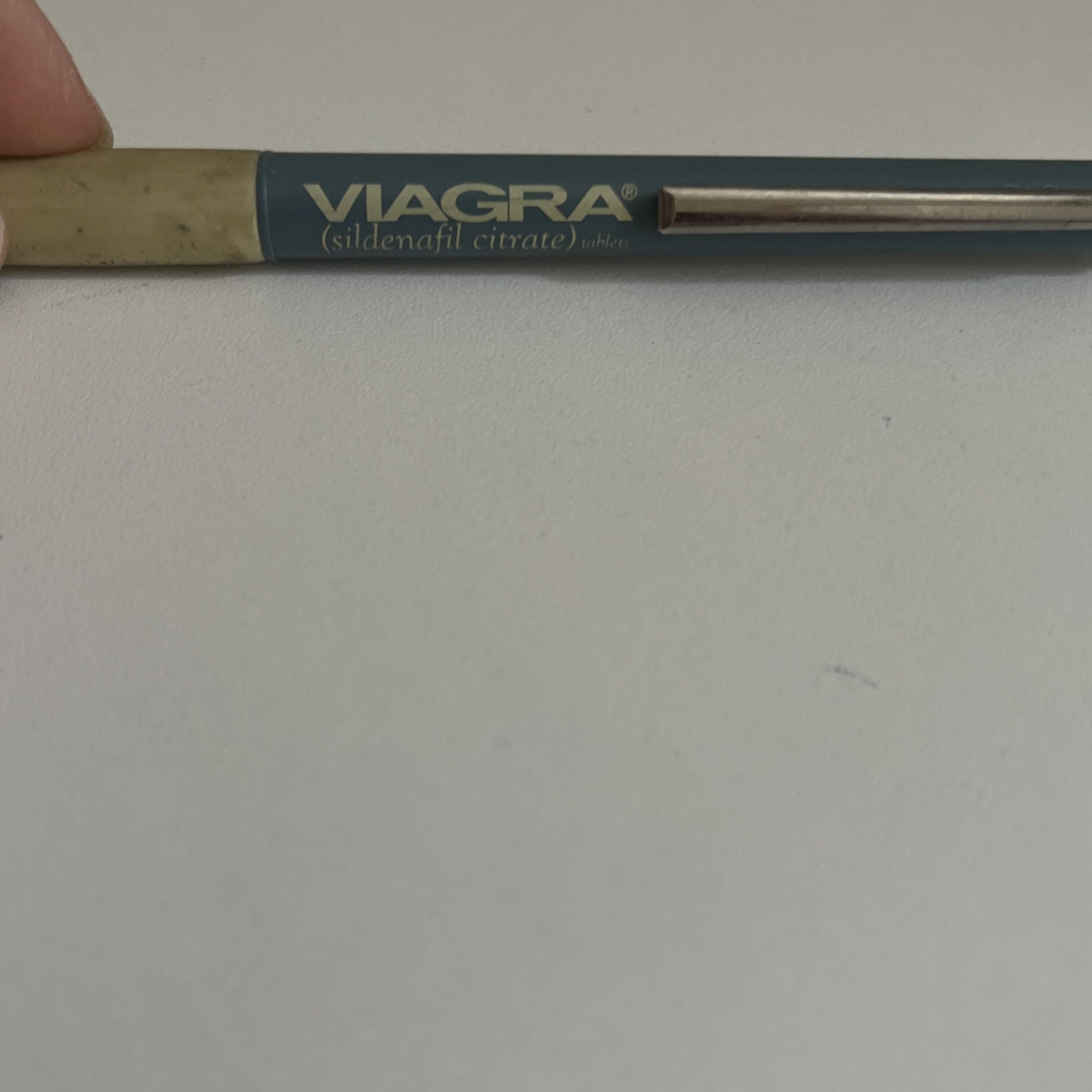 Vintage Viagra Pharmaceutical Advertising Promotional Pen Blue