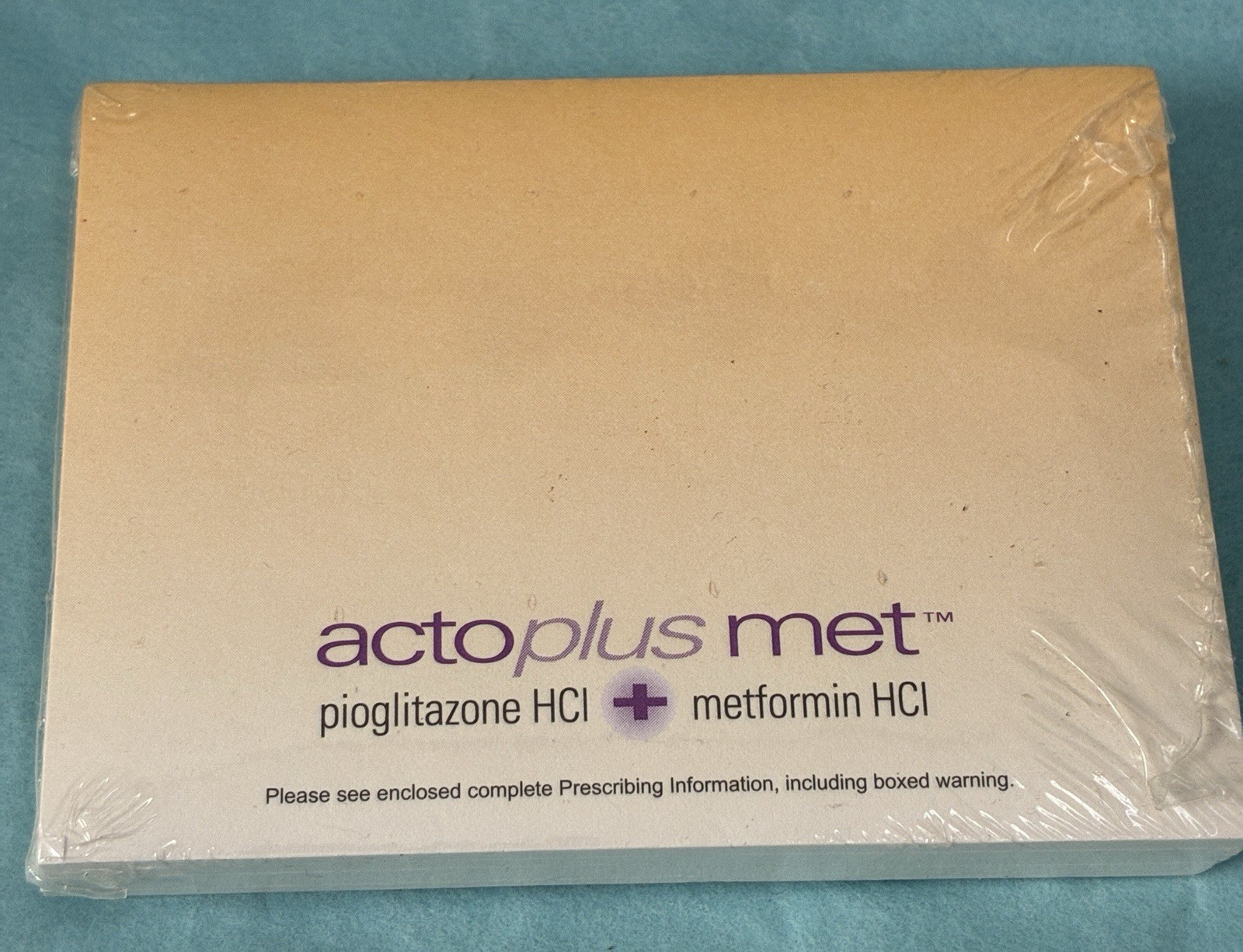 ACTOPLUS MET Drug Rep Pharmaceutical Collectible Memo Paper Note Pad SEALED