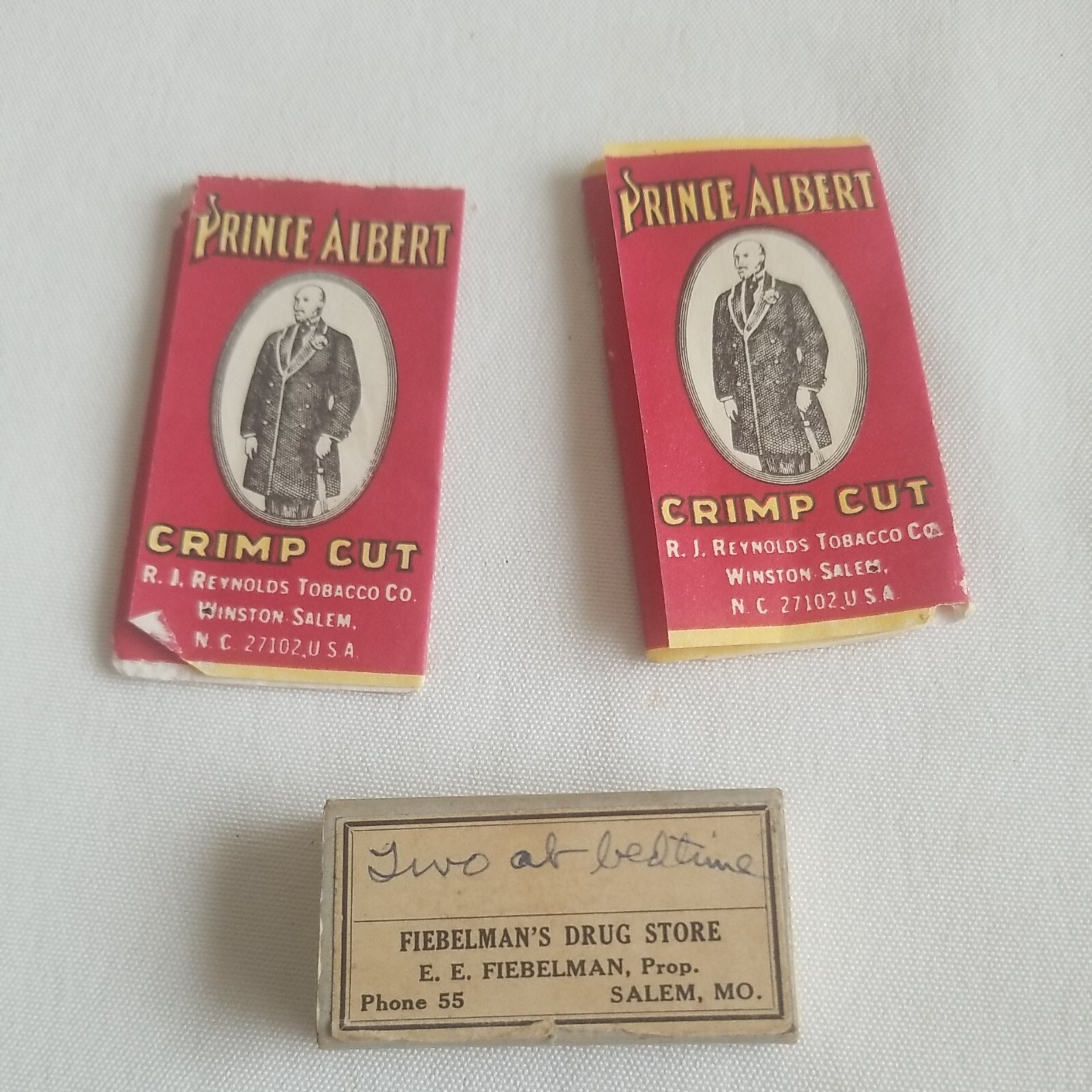Vtg Pharmacy Pill Box From Drug Store In Salem MO Phone #55 & 2 Rolling Papers
