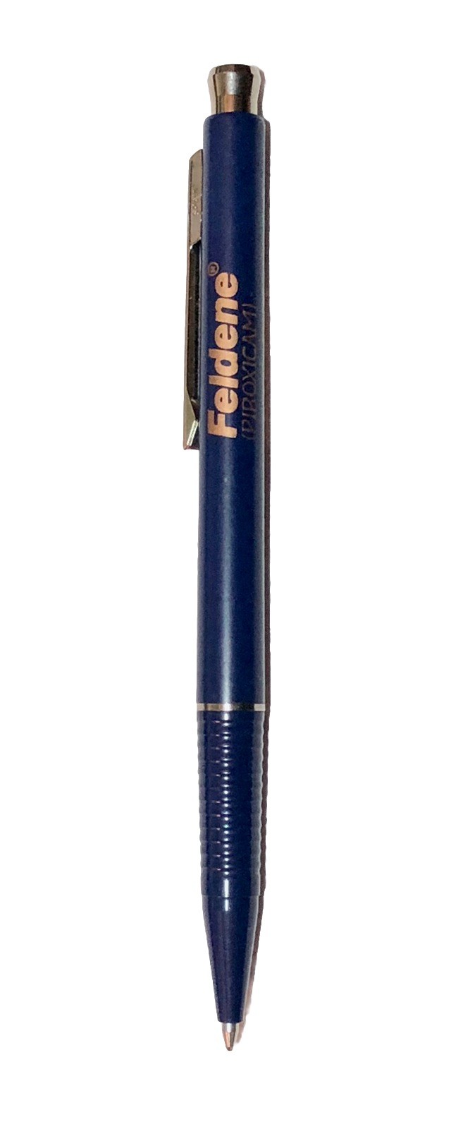 Inoxcrom Blue & Gold FELDENE Piroxicam Drug Rep Pharmaceutical Metal PEN