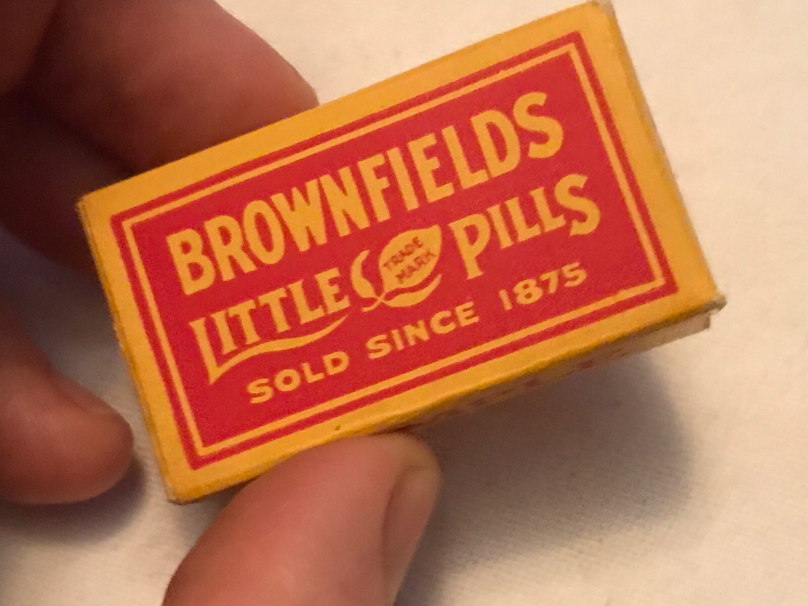 BROWNFIELD’S Little Pills Vintage SAMPLE Empty Small Box