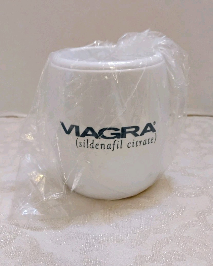 Viagra Office Desk Pen And Pencil Organizer Pharmaceutical Promotional Cup NOS