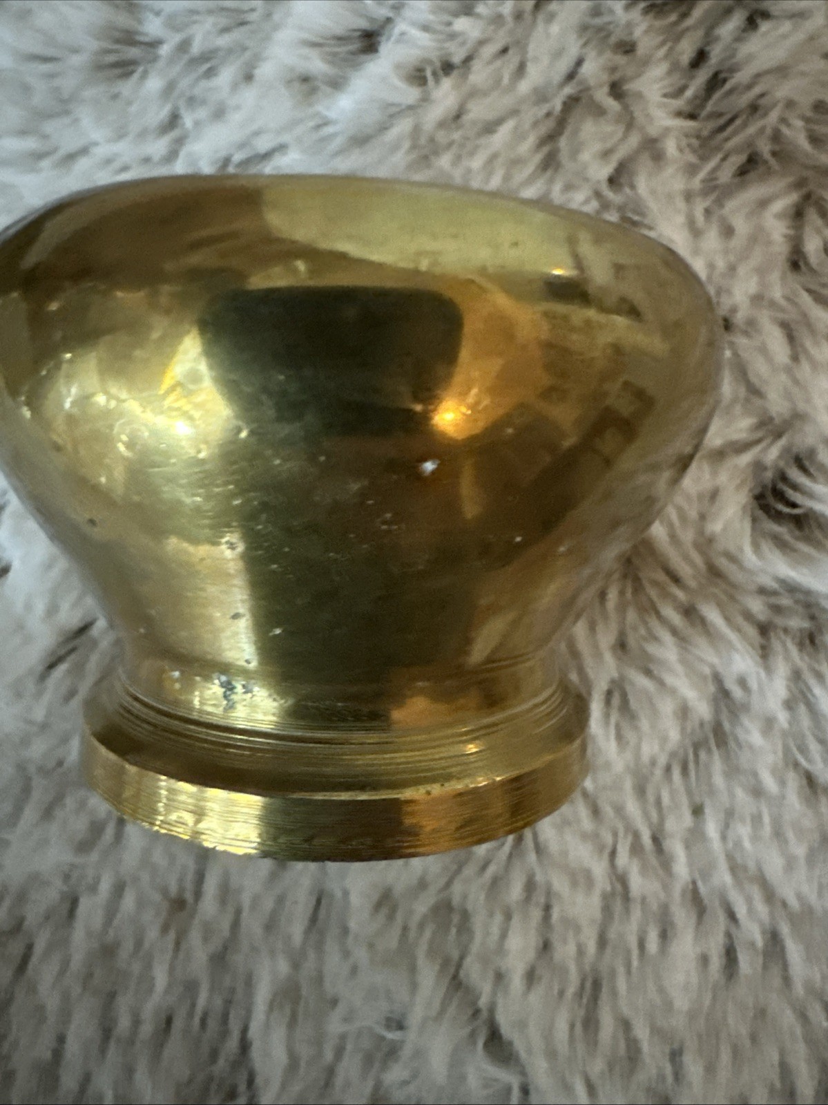 Vintage Solid Brass Small Mortar and Pestle Spice/Herb Grinder Resonant sound