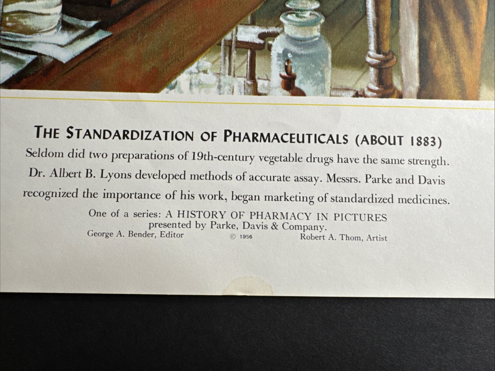 A HISTORY OF PHARMACY IN PICTURES 1954 PRINT# 21 Great Gift For Doctor 22″×18″