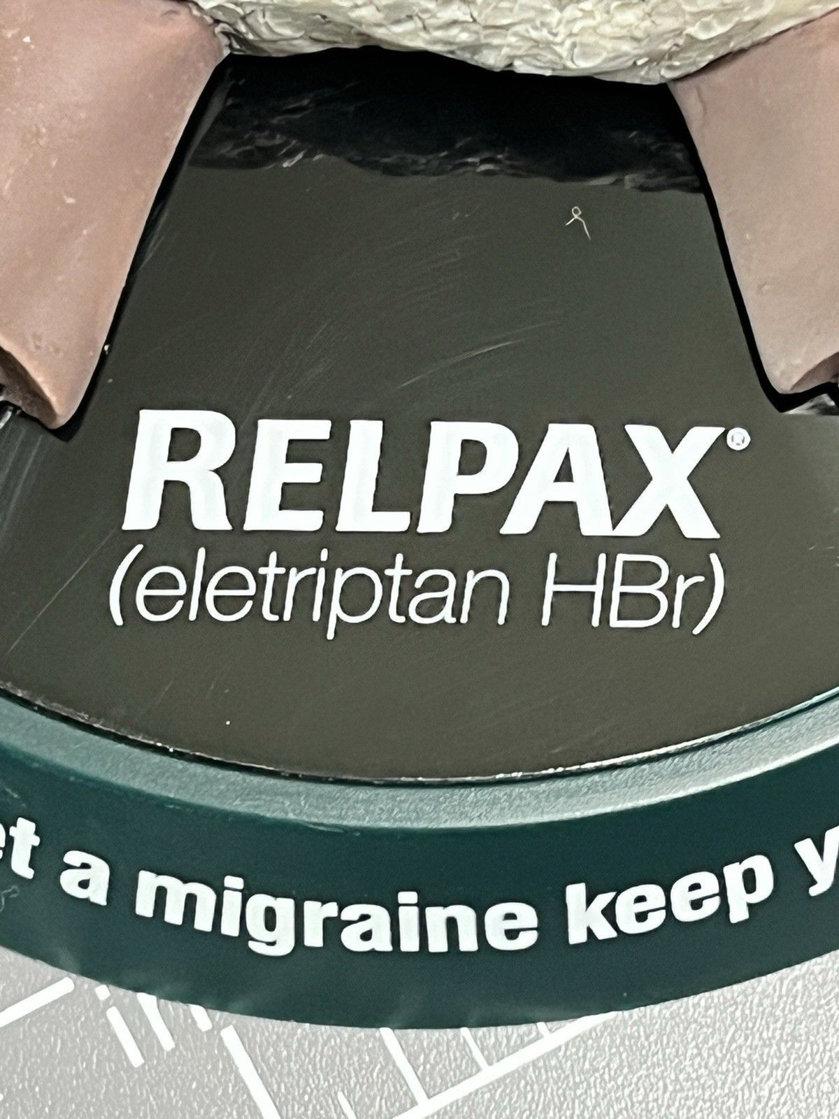 Pfizer RELPAX “Knock Out A Migraine” DRUG REP Paperweight Pharma HEADACHE Toy