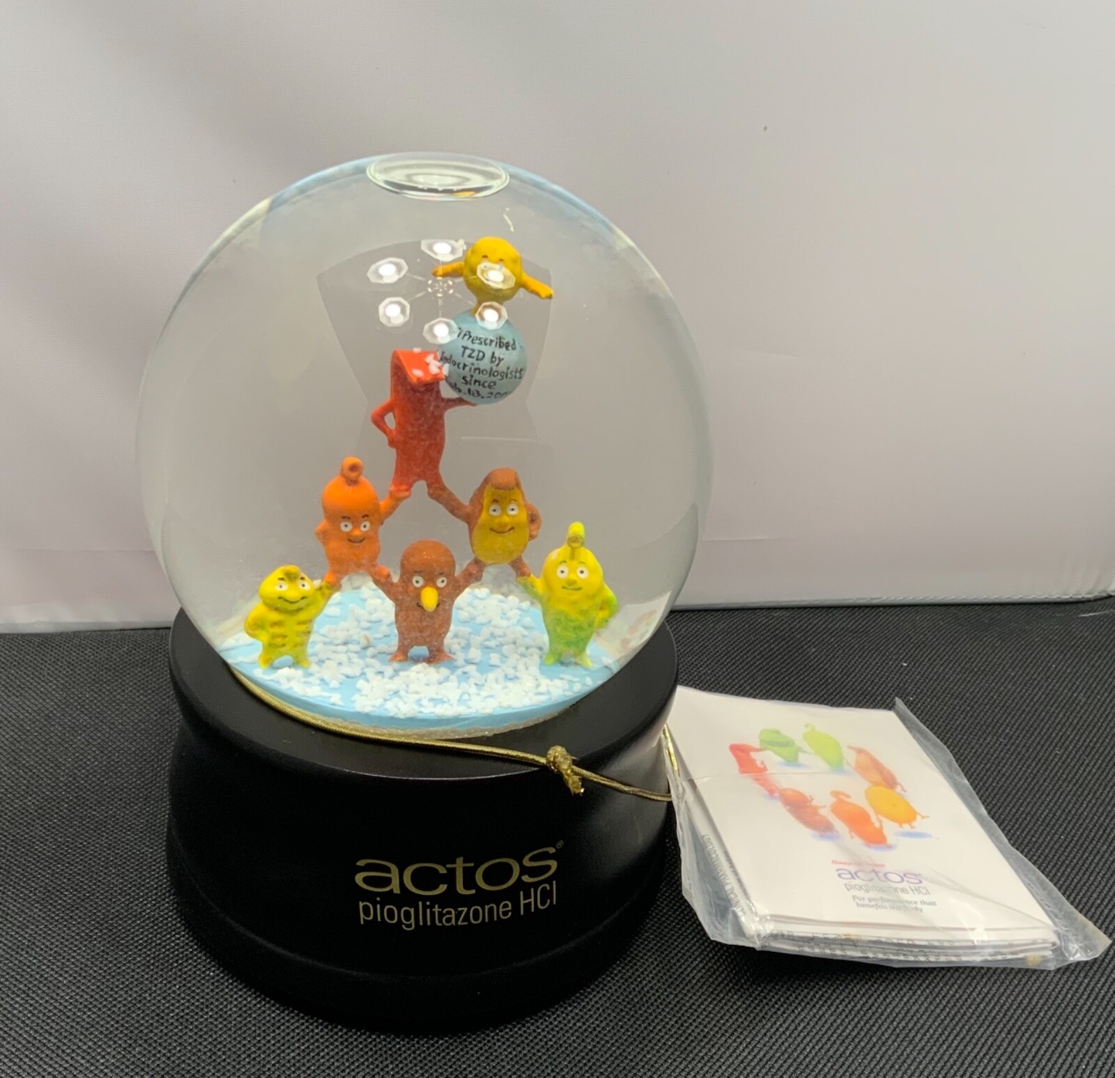 ACTOS PHARMACEUTICAL PIOGLITAZON HCI LIMITED ADDITION 2001 SNOW GLOBE & PAMPHLET