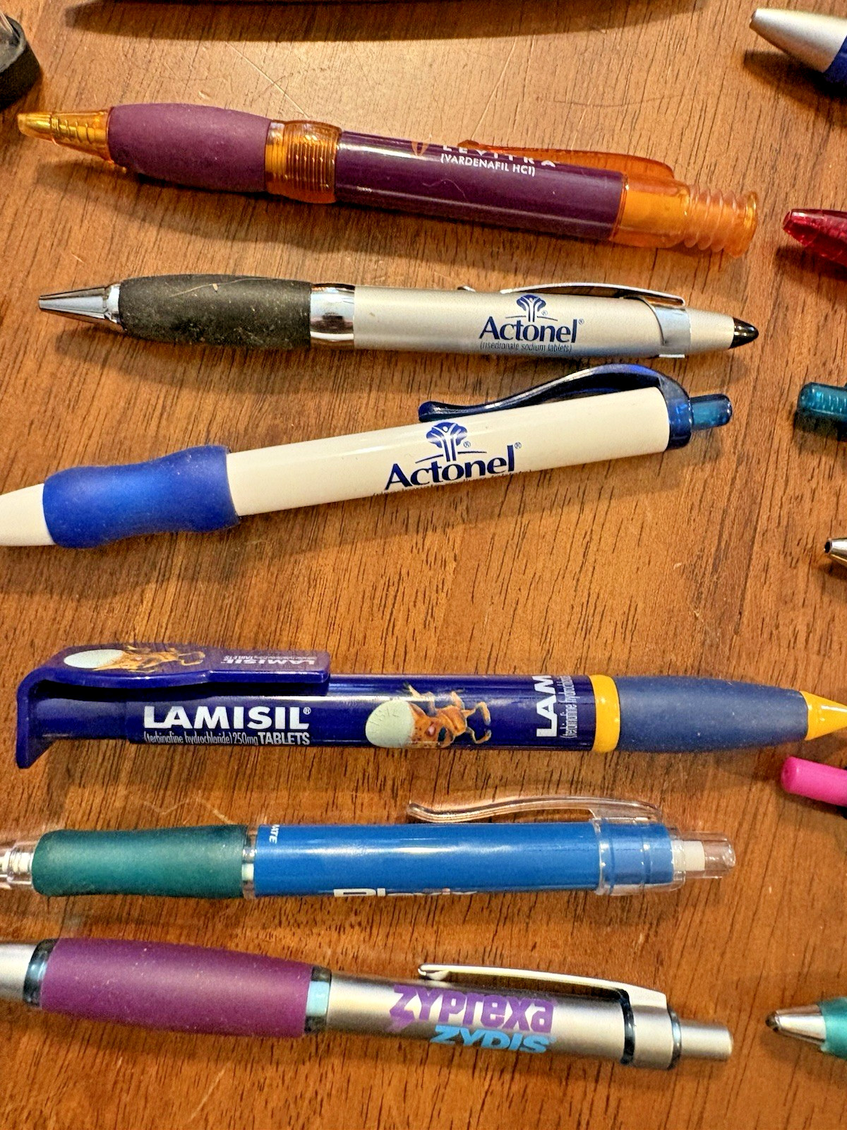 Lot 58 Metal and Plastic Pharmaceutical Drug Rep Pens Medical Collectibles