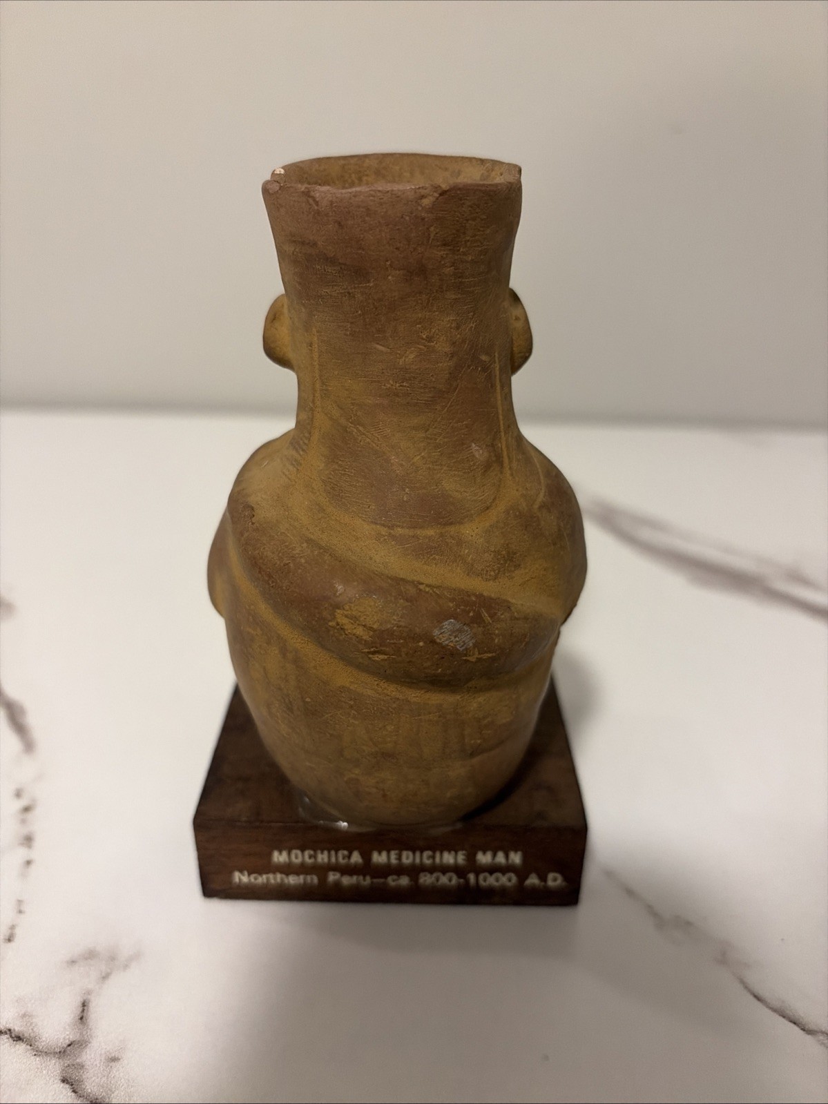 Vintage Schering Pharmaceutical Mochica Medicine Man Terra Cotta Figurine
