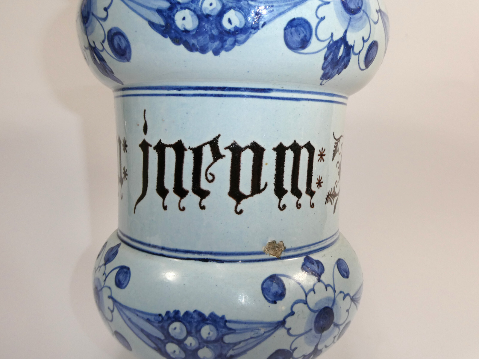 Faience Pharmacy Vessel Early 19th Century A-9
