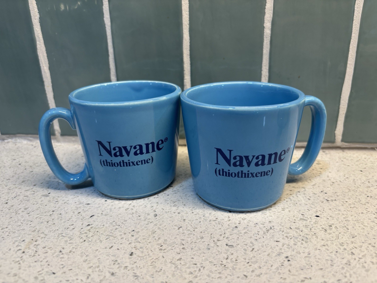 Navane Pharmaceutical Promo Coffee Mugs Apple Lot of 5 Drug Rep