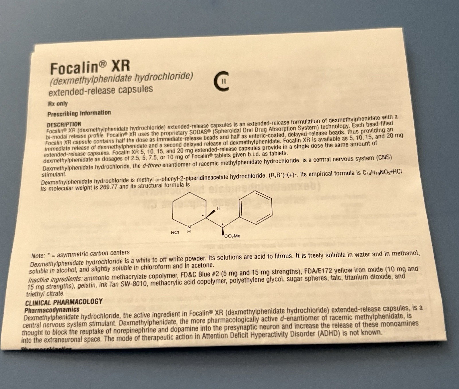 Vintage Focalin XR 9 piece Patient Starter Info Kit Pharmaceutical Rep 2007