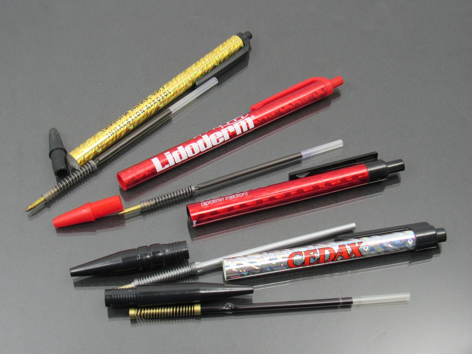Drug Rep Lot 4 PENS Pharmaceutical Promo Advertising Sparkling & Iridescent Rare