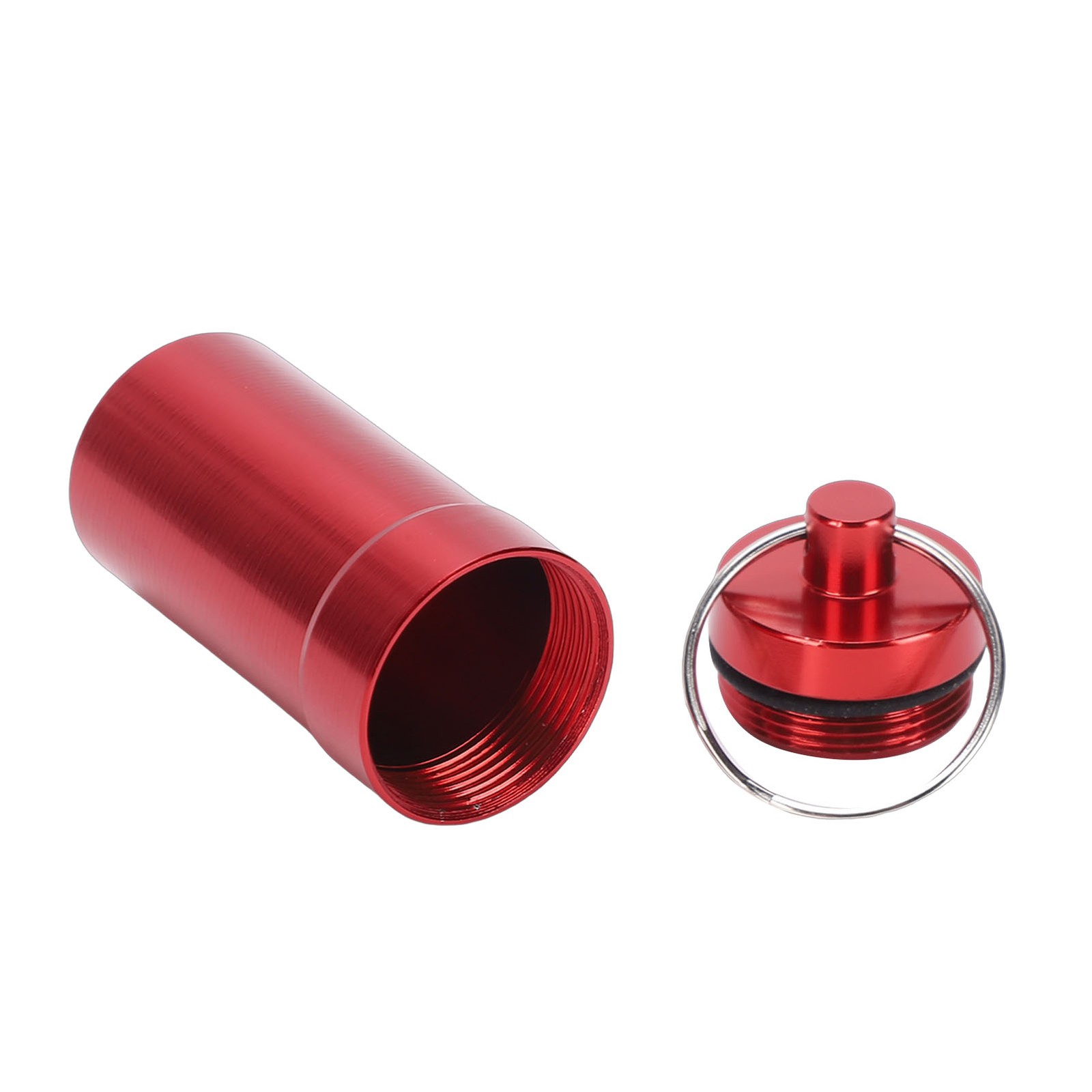 1-5pcs Mini Keychain Tablets Case Water Proof Outdoor Tablets Container Red