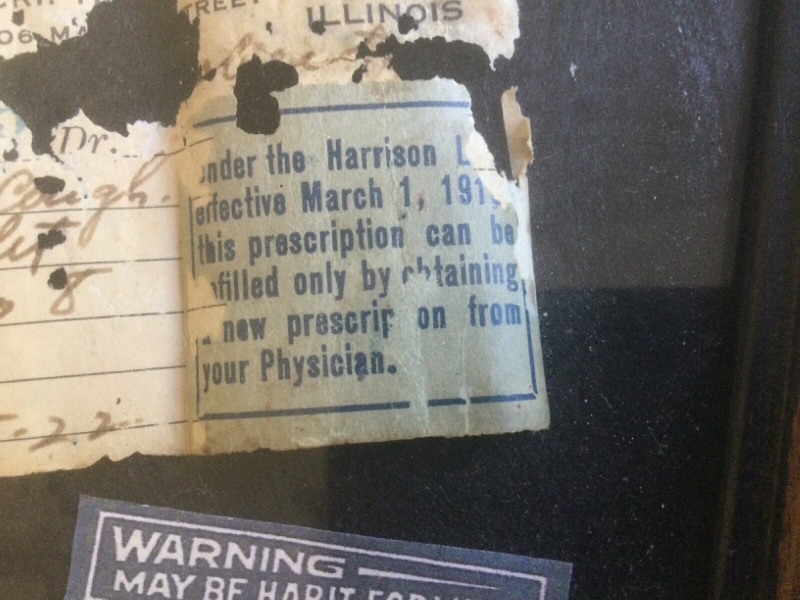 RARE Vintage Prescription Cocaine vial display
