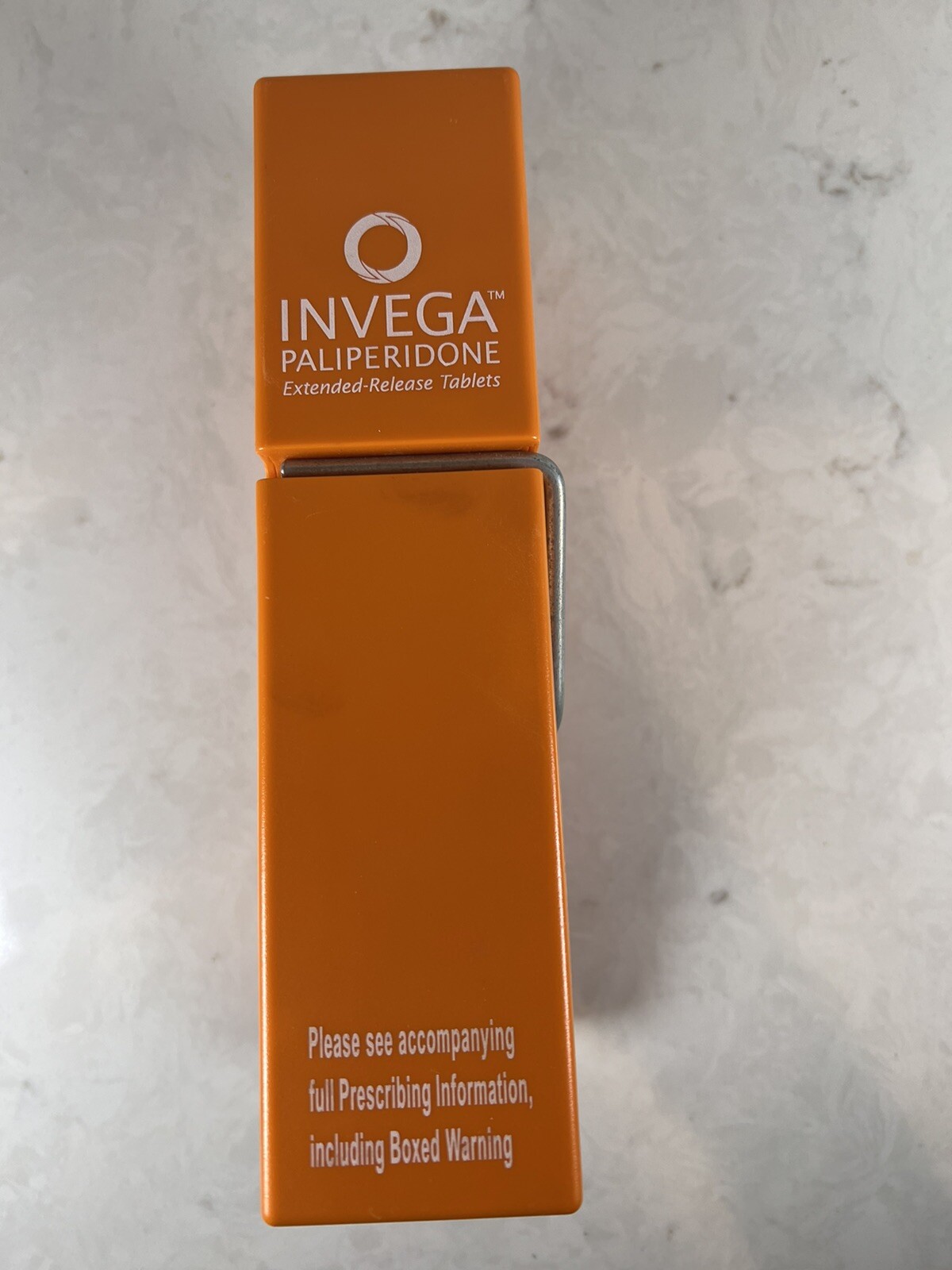 Medical Advertisement Promotional Invega Paliperidone XL Orange Clothespin Desk