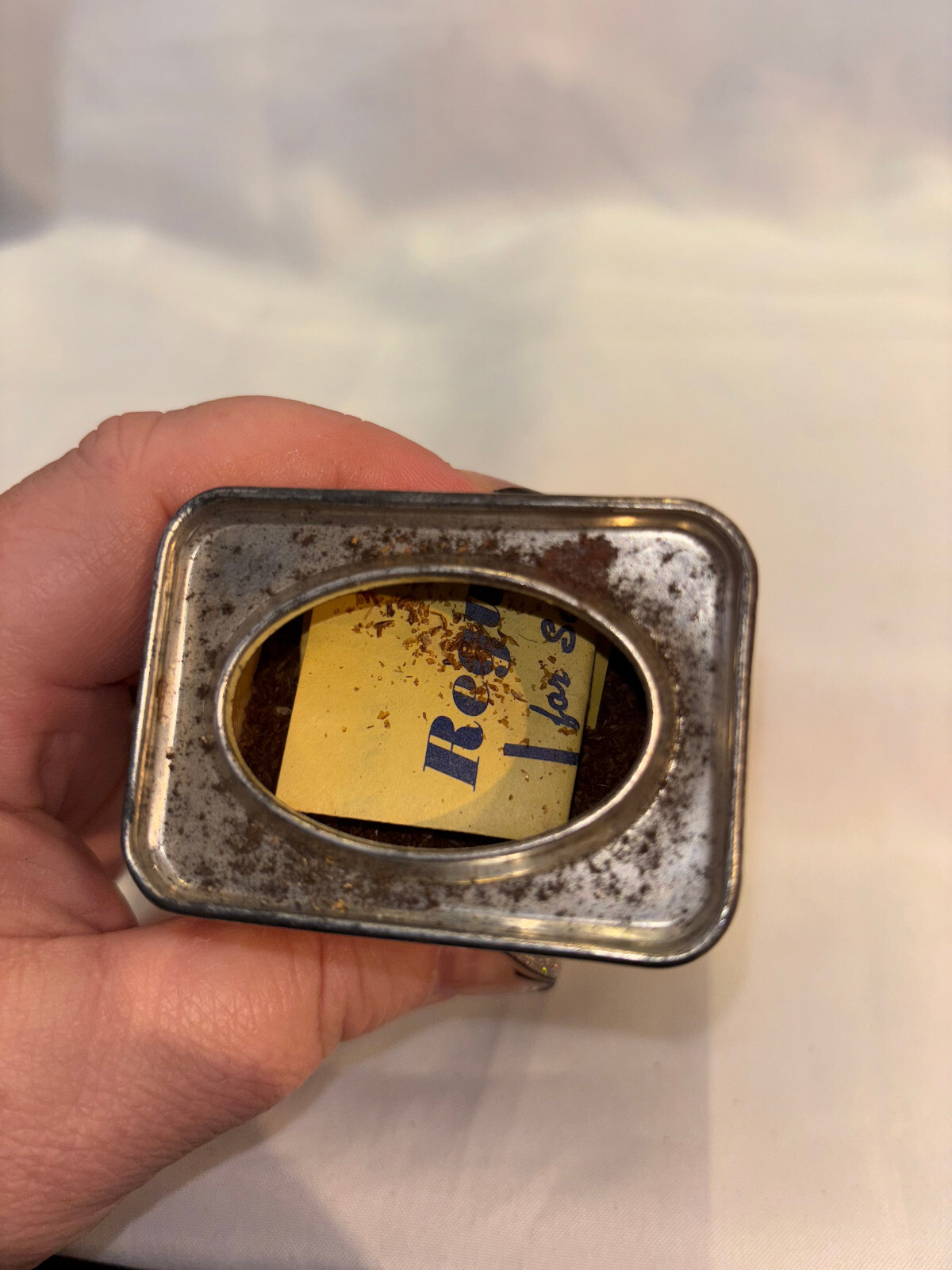Vtg Regulin Constipation Treatment Cardboard & Metal Container S.F. Durst & Co
