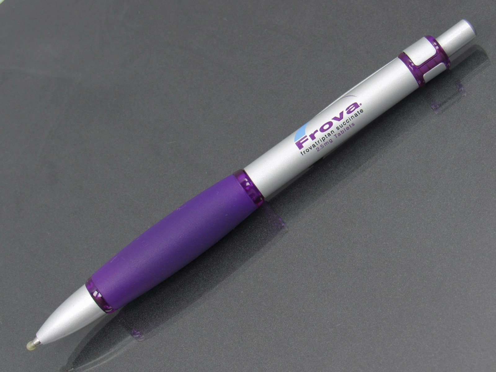 Purple FROVA Metal Clad PEN Drug Rep Pharmaceutical Promo Medical Advertising