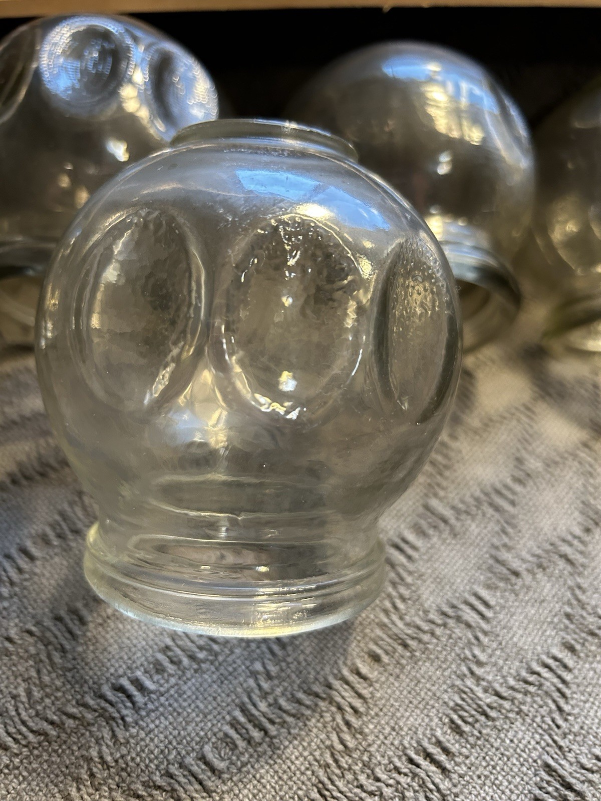 Vintage Medical Glass Cupping Therapy Jars (Set of 6)