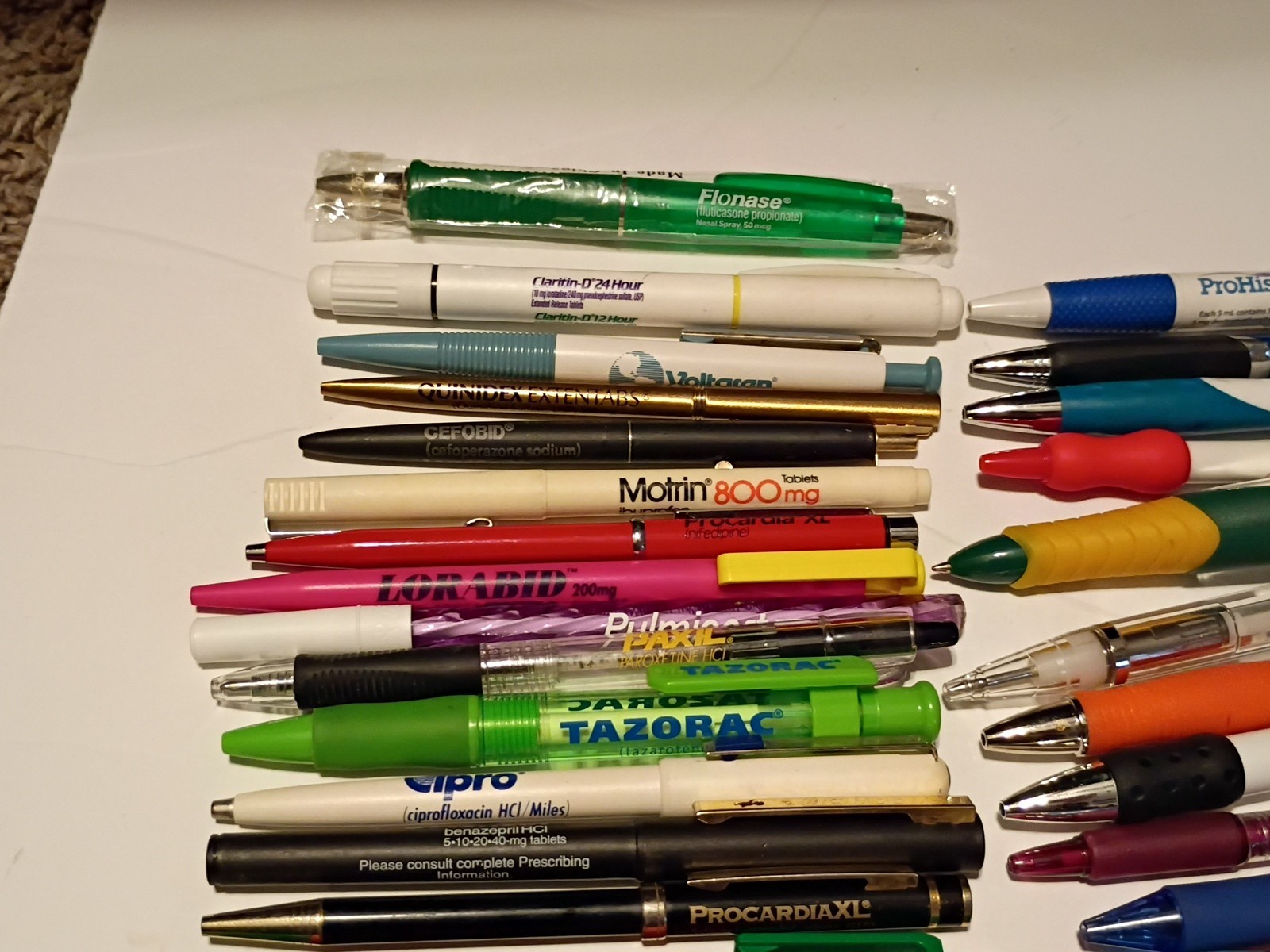 Vintage Pharmaceutical Ballpoint Pens Drug Rep Promo Lot of 68
