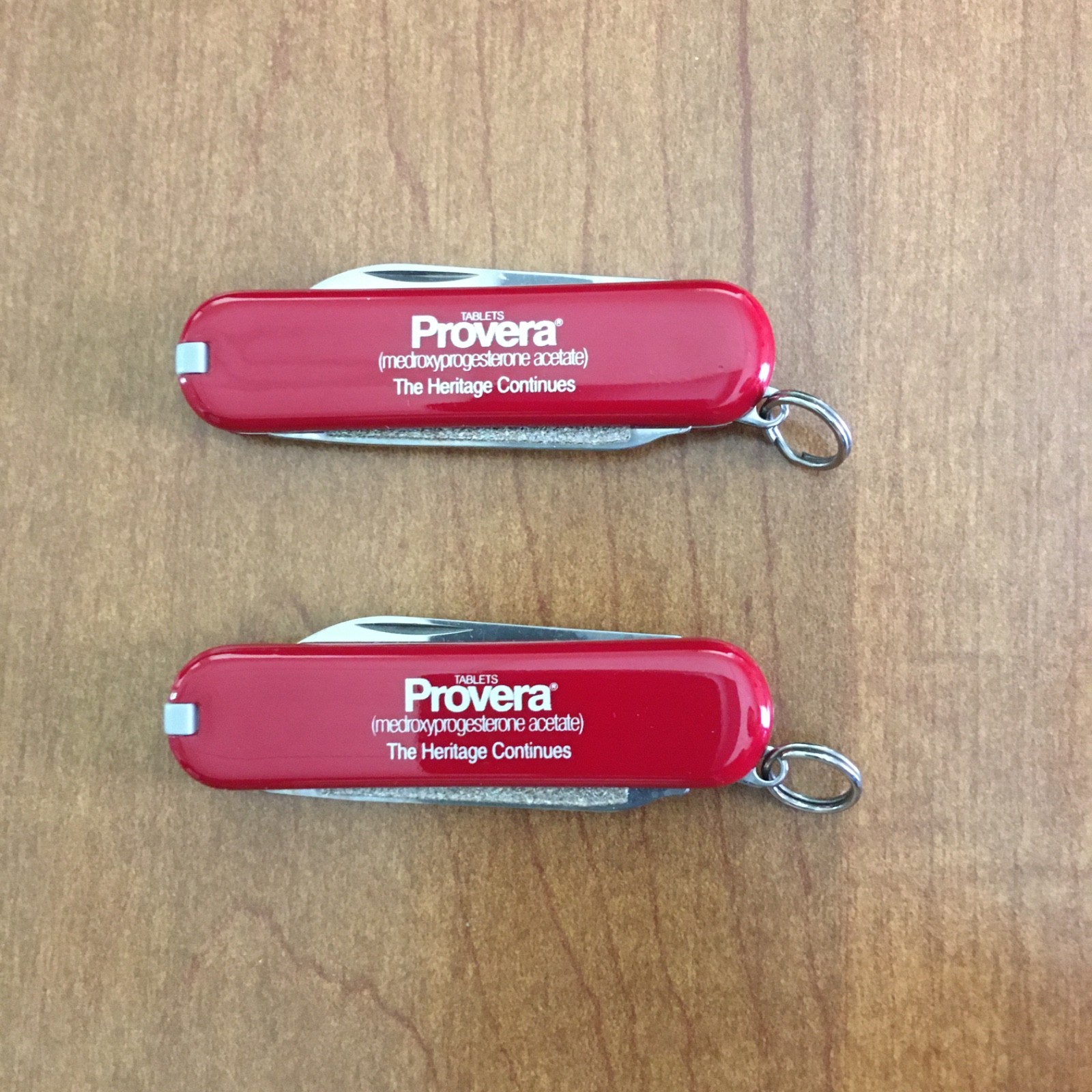 Provera Set of 2 Swiss Knives Pharma Promo New