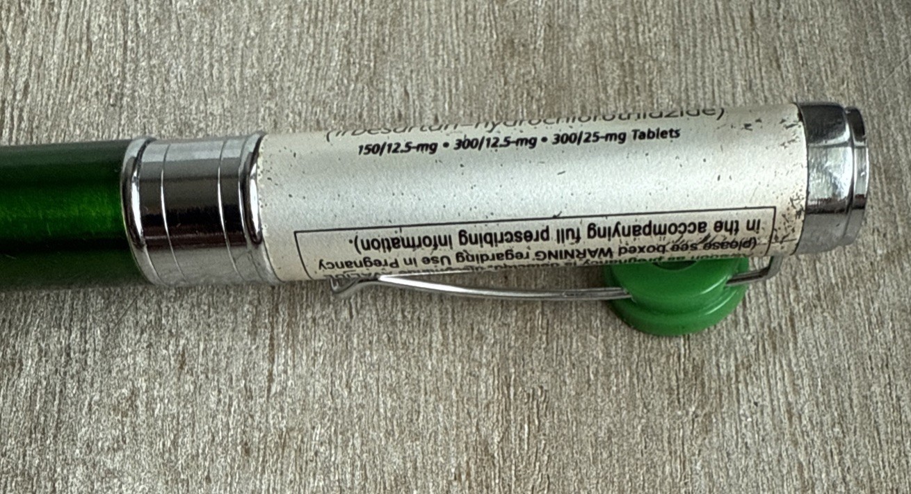 Rare Avalide Heavy Metal Pharmaceutical Drug Rep Pen Medical Pharmacy Twist Pen