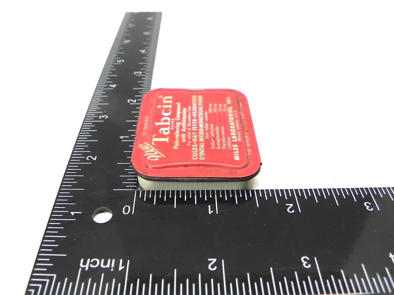 VINTAGE TABCIN BRANDED PAIN-RELIEVING MILES LABORATORIES INC. EMPTY PRE – OWNED