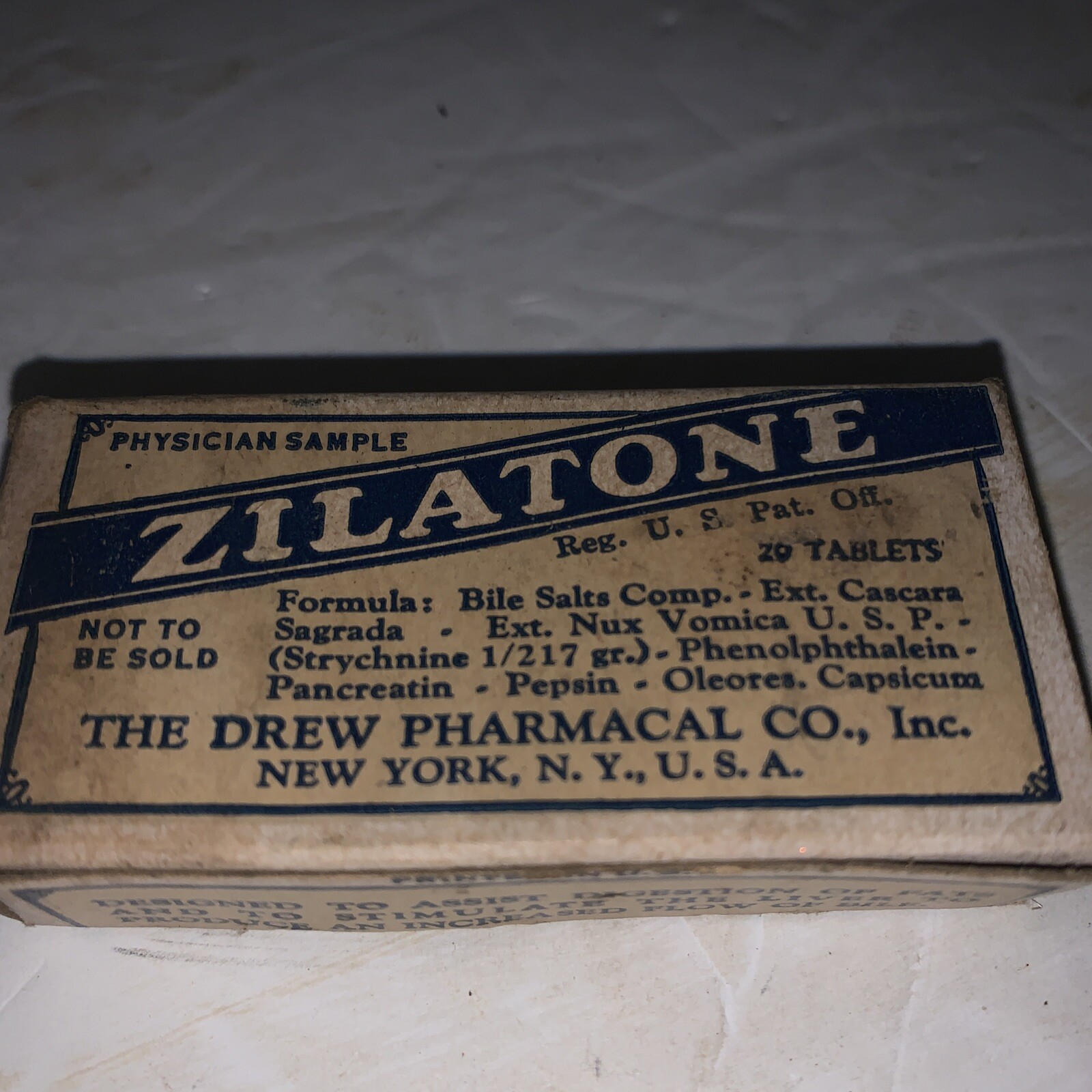 Vintage Drew Pharmacy New York apothecary Medicine Box Salesman Sample Rare!