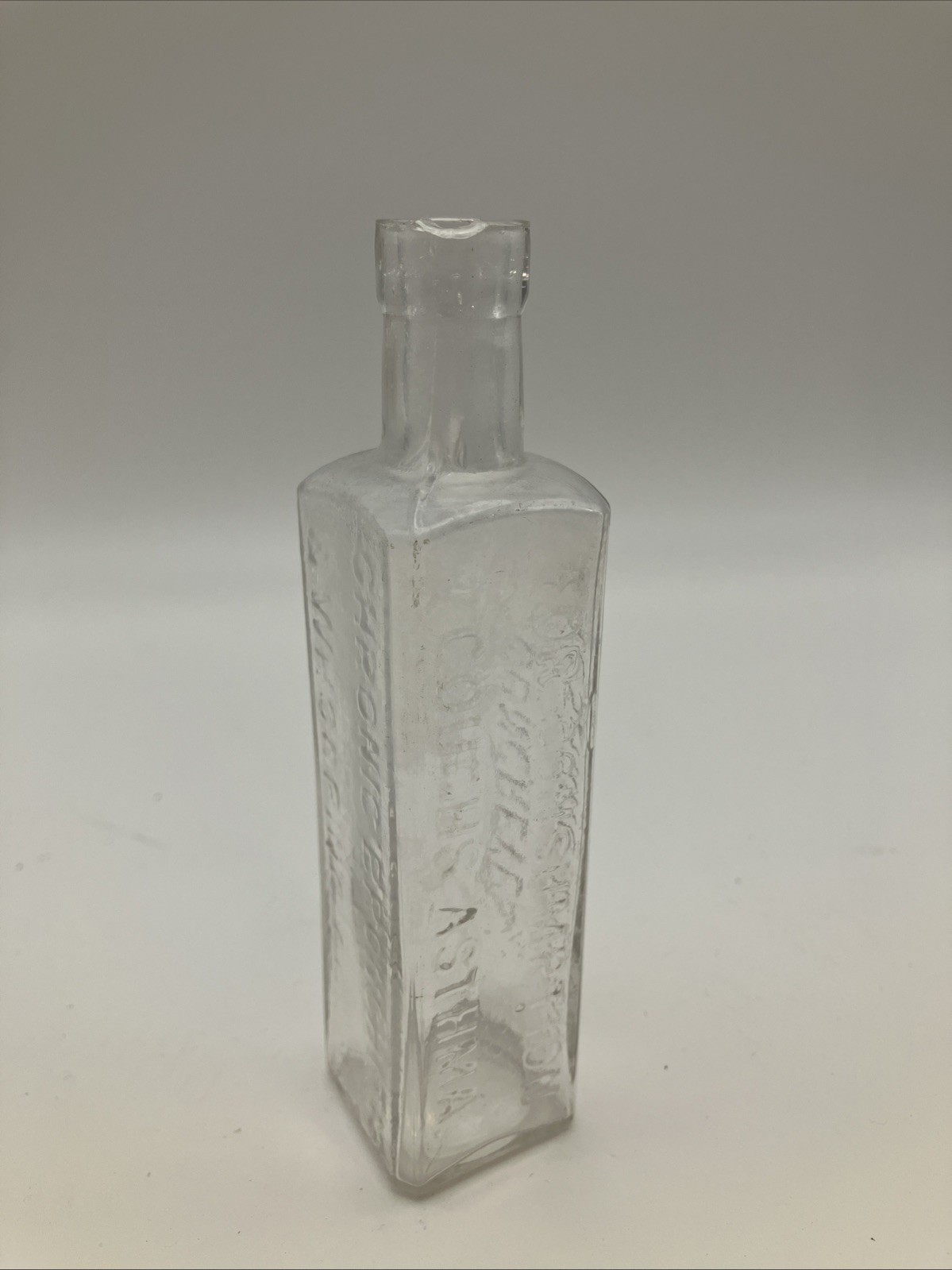 Antique Glass Bottle: Congreves Balsamic Elixir: Consumption, Whooping Cough etc