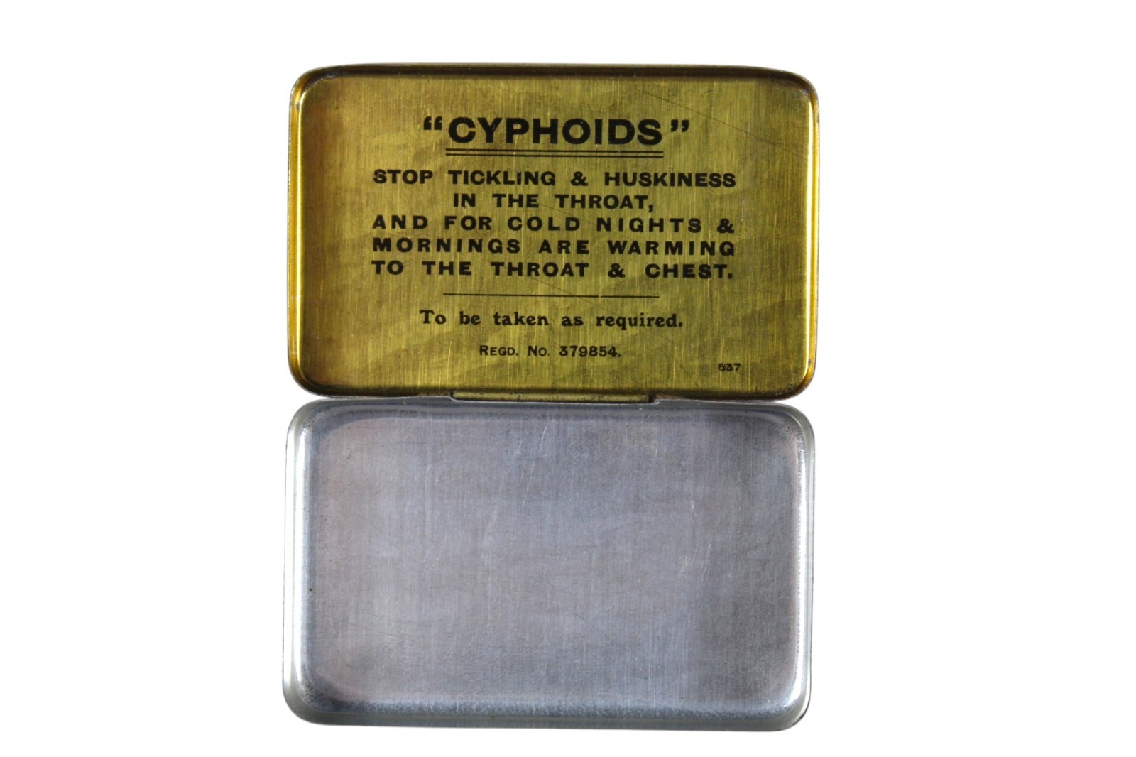 7 Antique Cyphoids Medical Licorice Throat & Chest Lozenge Tablet Tins