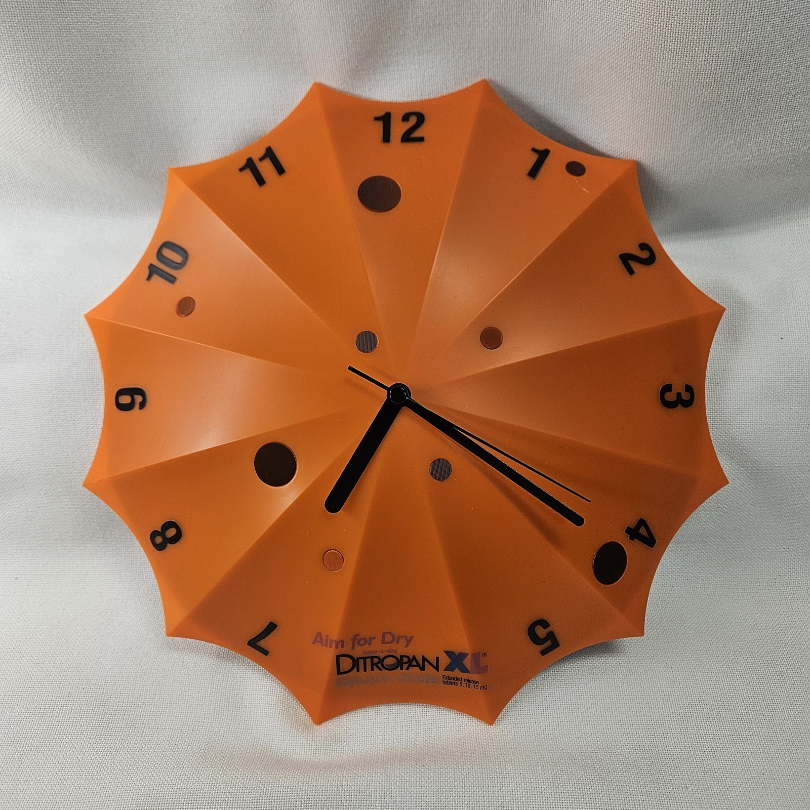 Ditropan XL Pharmaceutical Drug Rep Promo Wall Clock Umbrella Design Tested