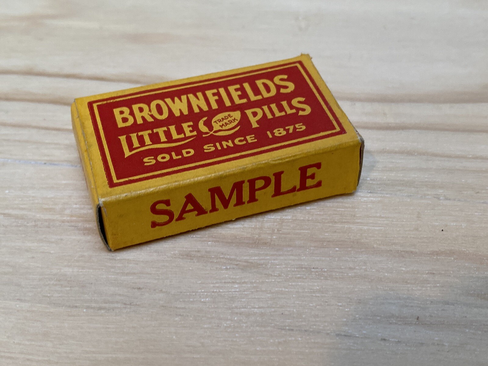 BROWNFIELD’S Little Pills Vintage SAMPLE Empty Small Box