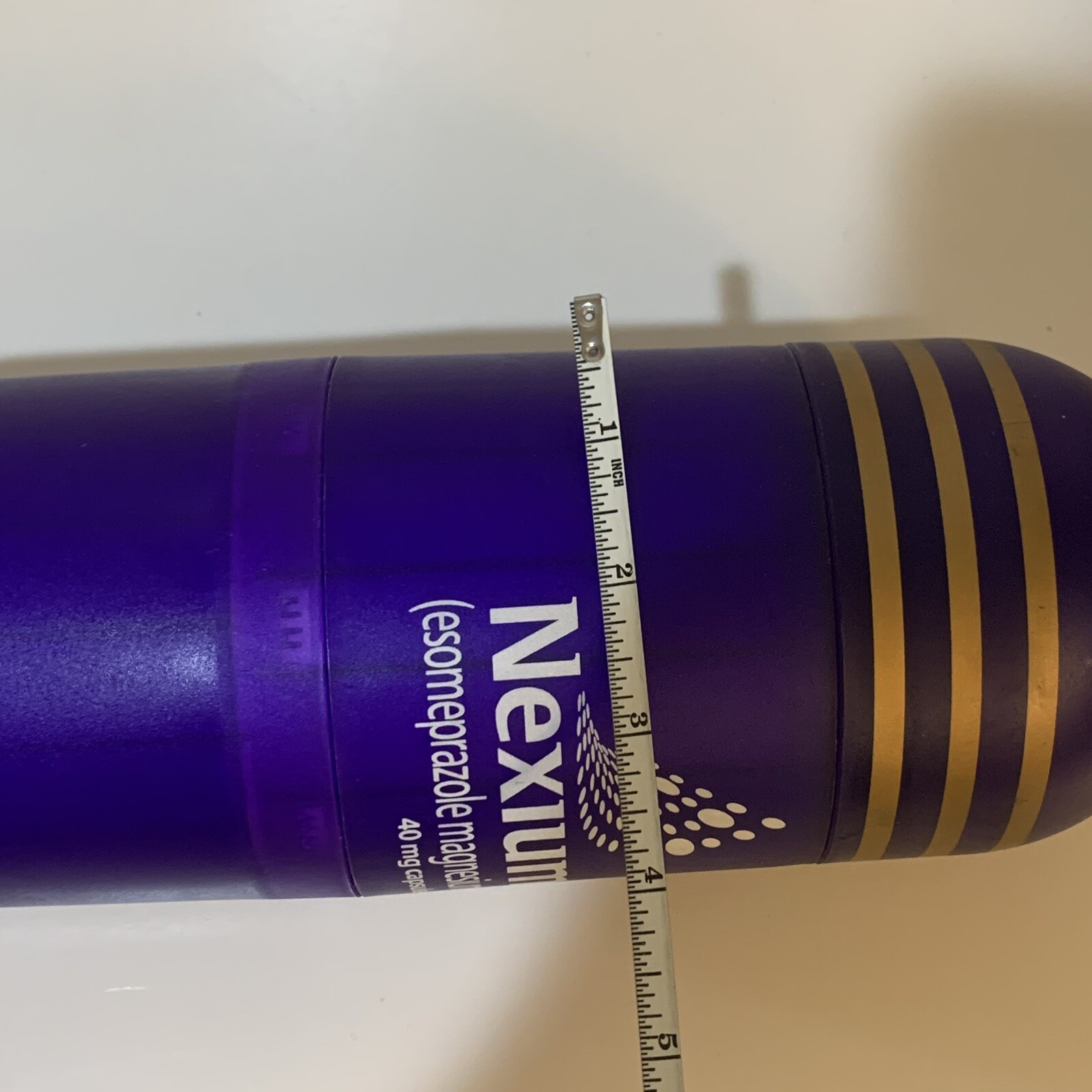 RARE Nexium 40mg Pharmaceutical Rep BIG Purple Pill Thermos Collectible Bottle