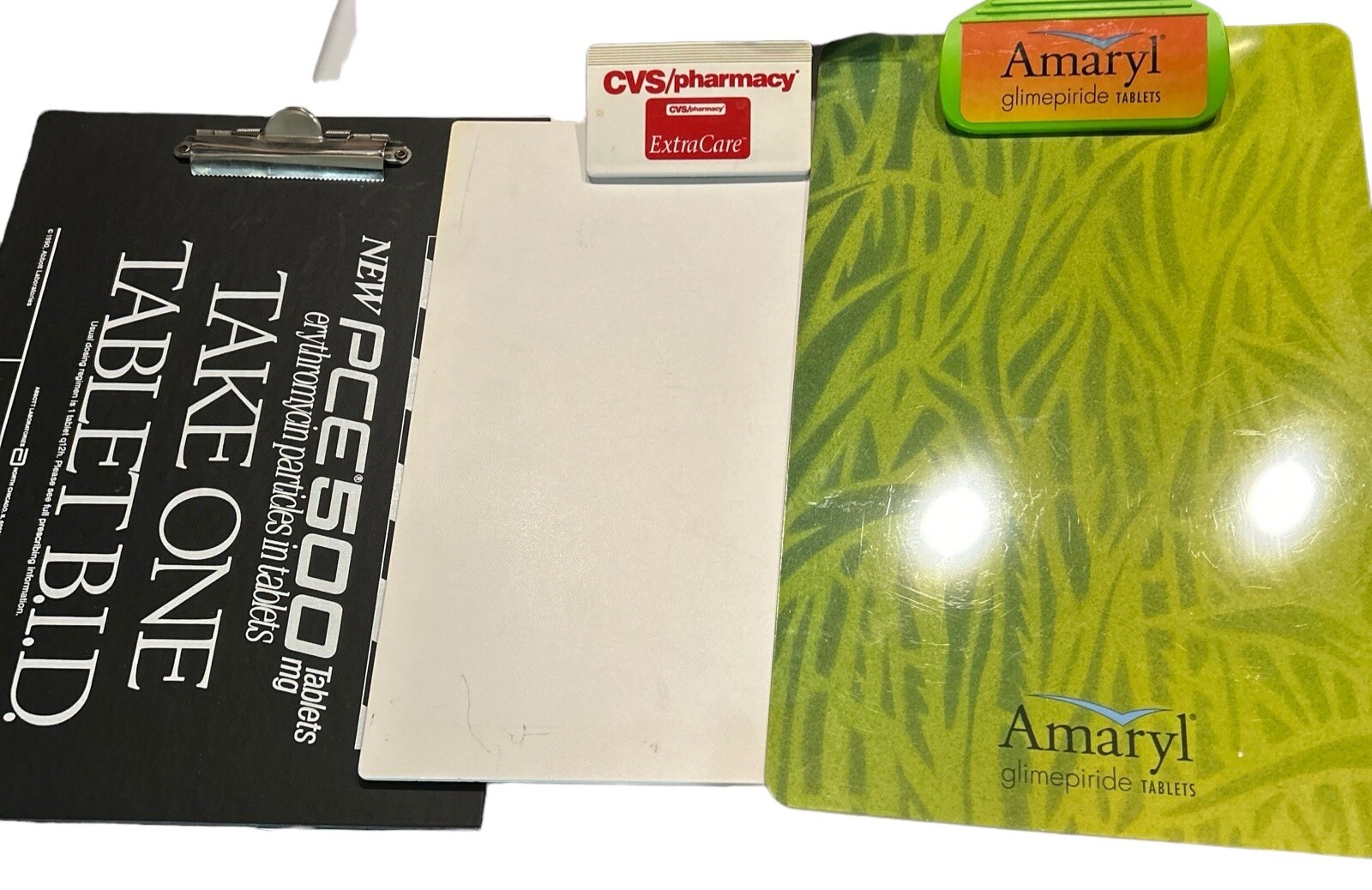 3 Vintage Early 90s Drug Rep Swag Advertising Promotional Clipboards Collectib